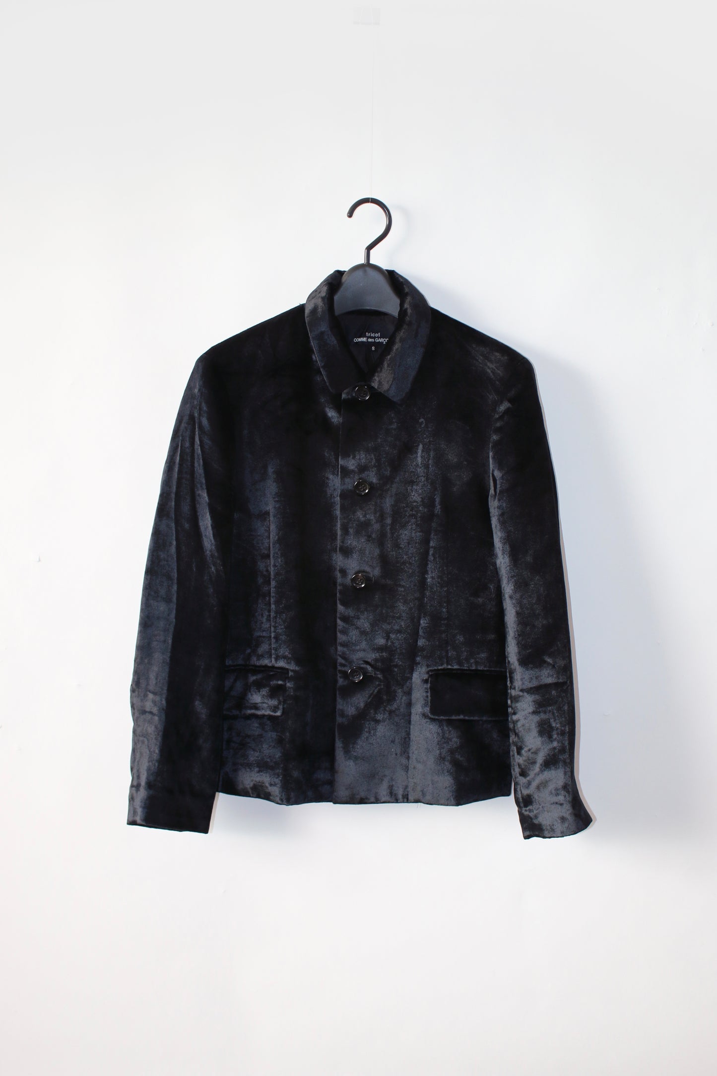 tricot COMME des GARÇONS RAYON VELVET JACKET BLACK
