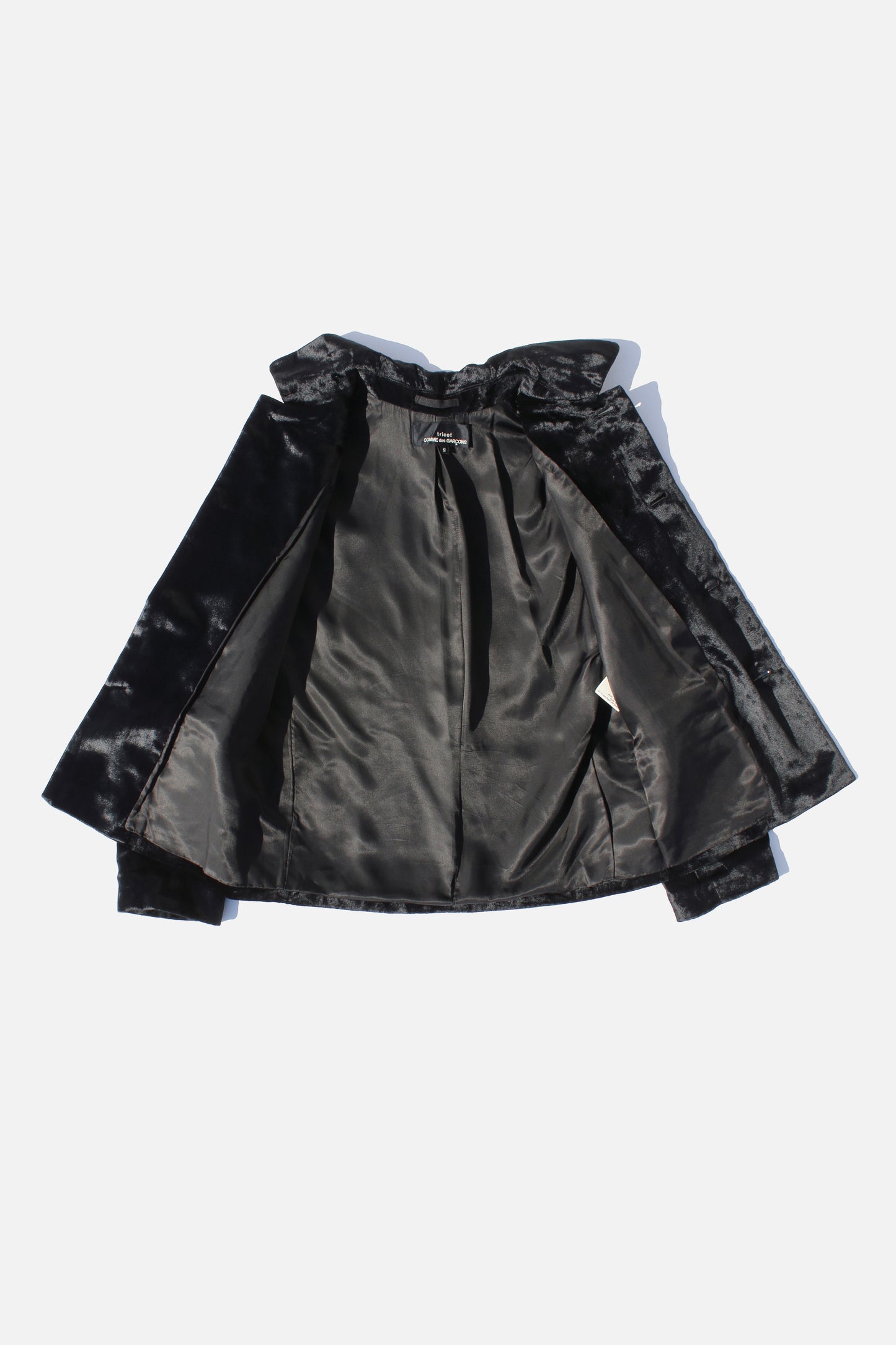 tricot COMME des GARÇONS RAYON VELVET JACKET BLACK