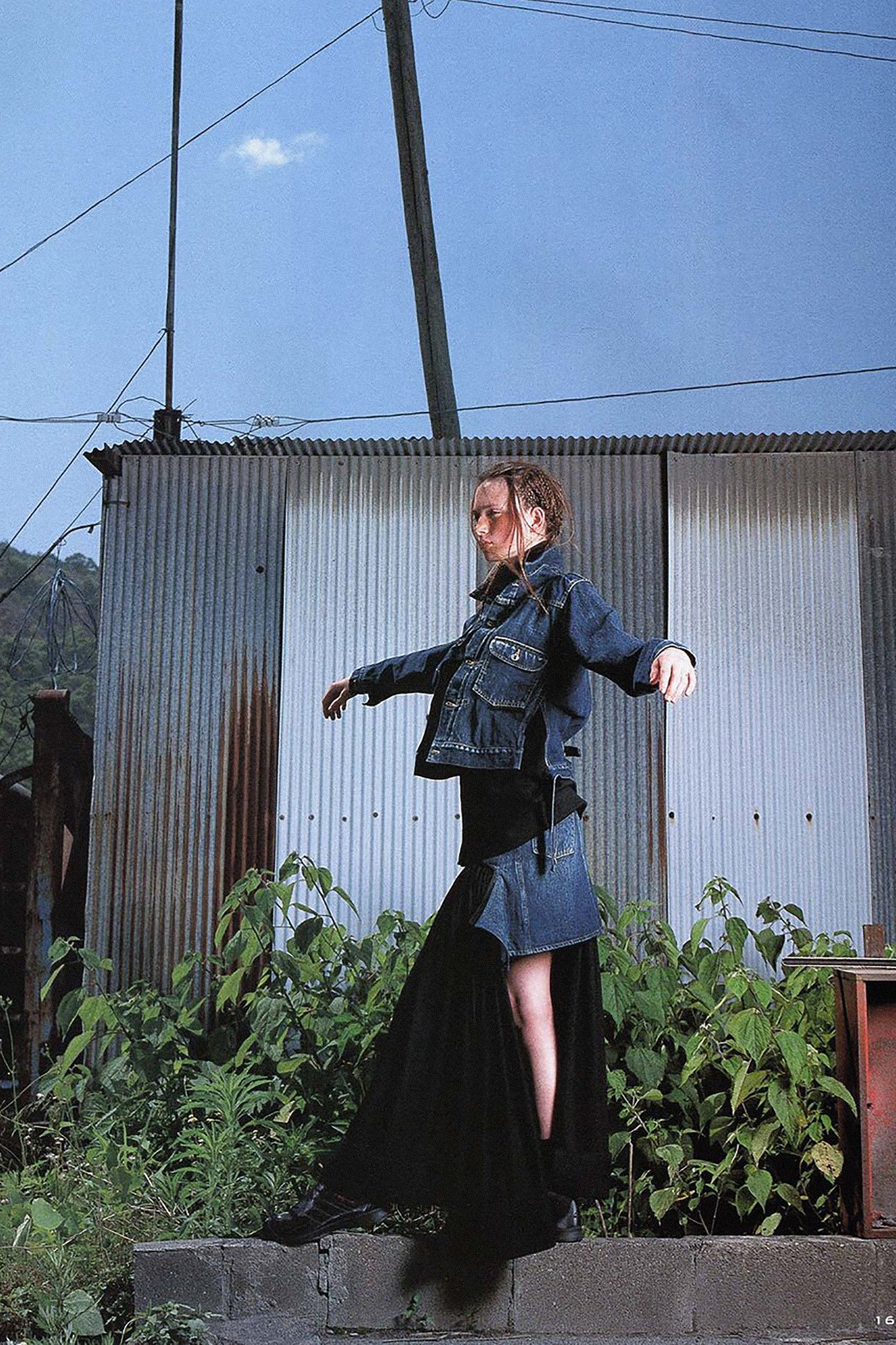 Yohji Yamamoto FEMME DENIM JACKET BLACK