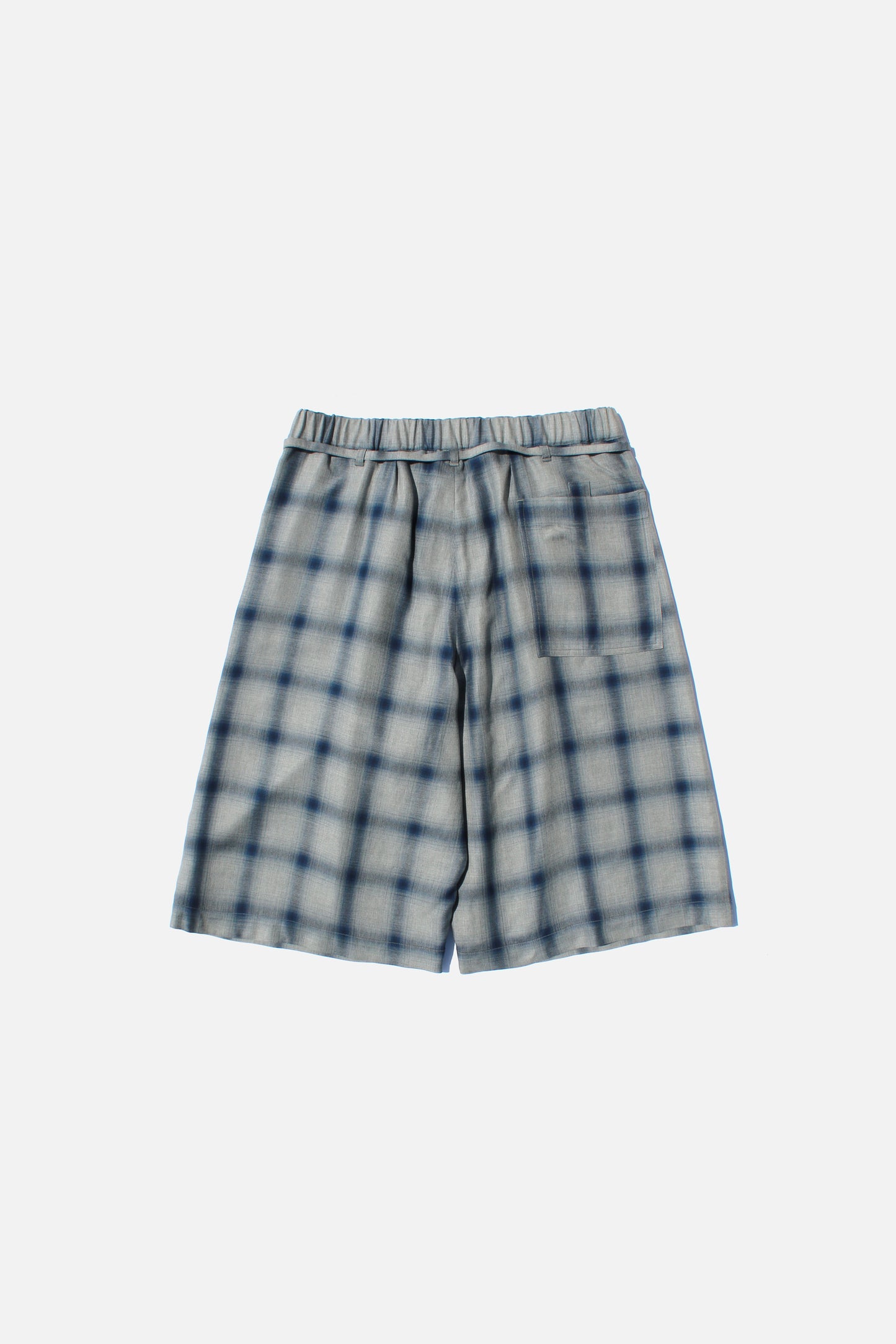 ESSAY 3TUCKED CROP SHORTS - BLUE CHECK