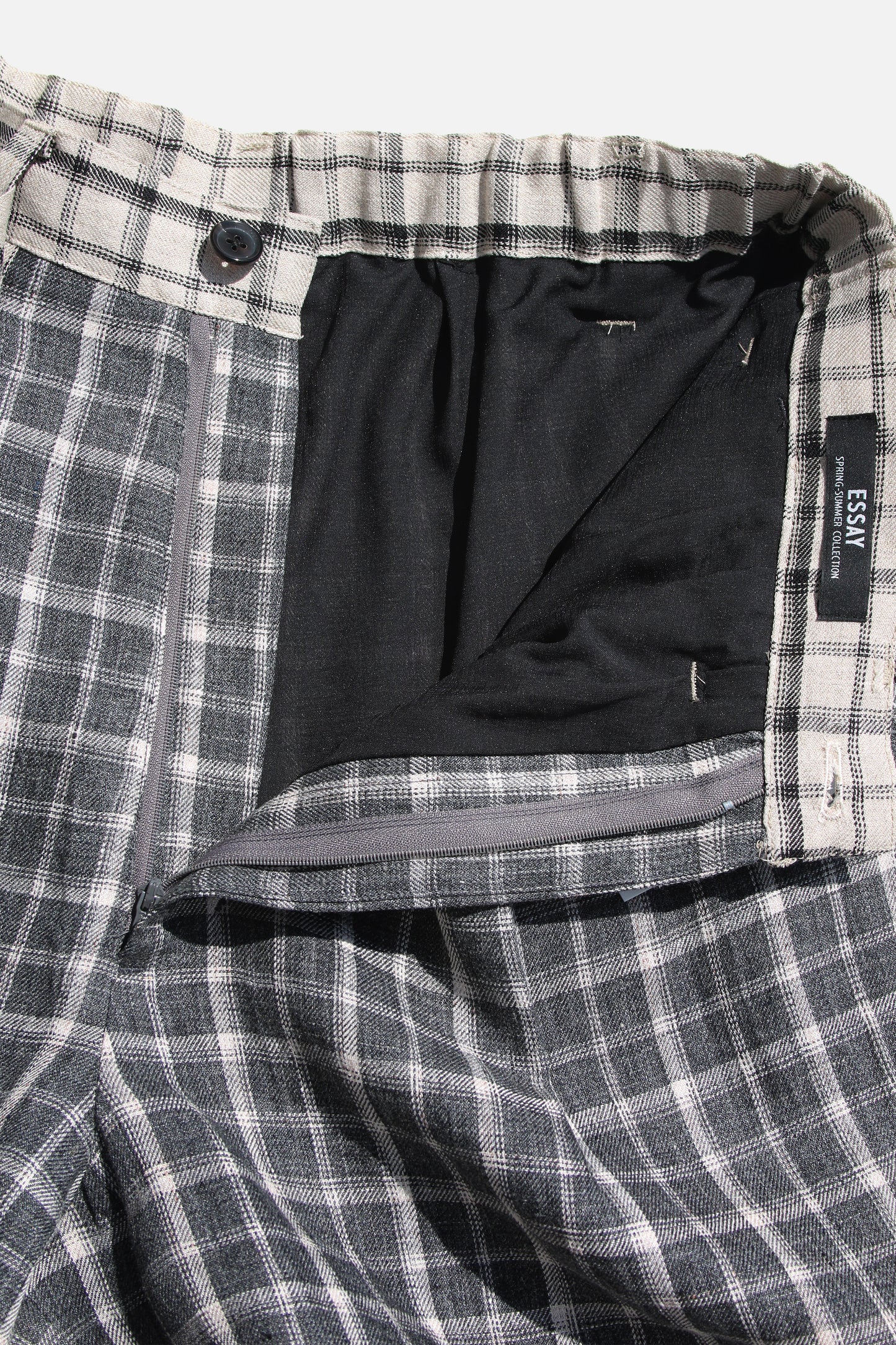 ESSAY 3TUCKED CROP SHORTS - GREY CHECK