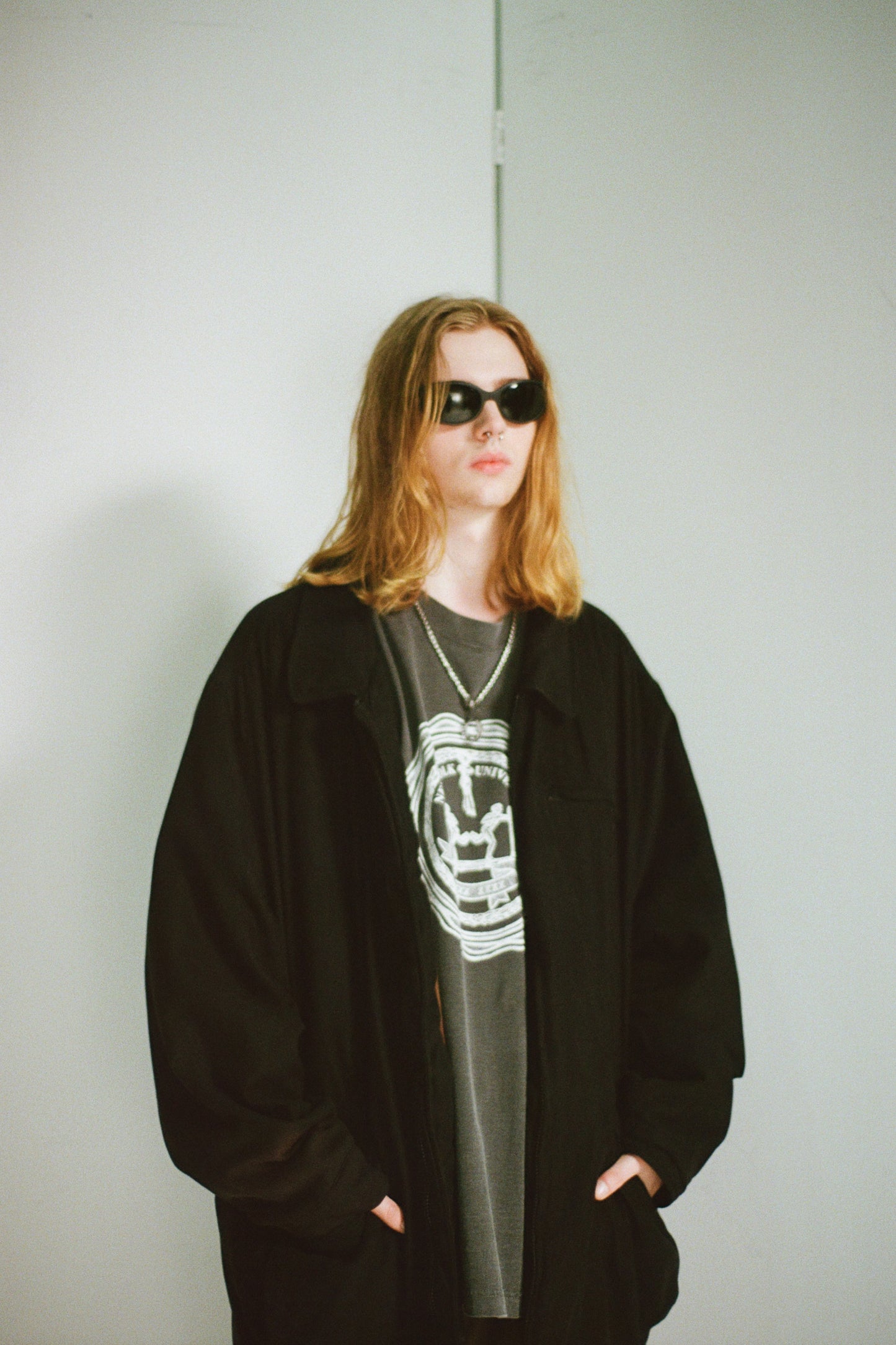 ESSAY PIGMENT DROPSHOULDER T-SHIRT - CHARCOAL NEW FOLK