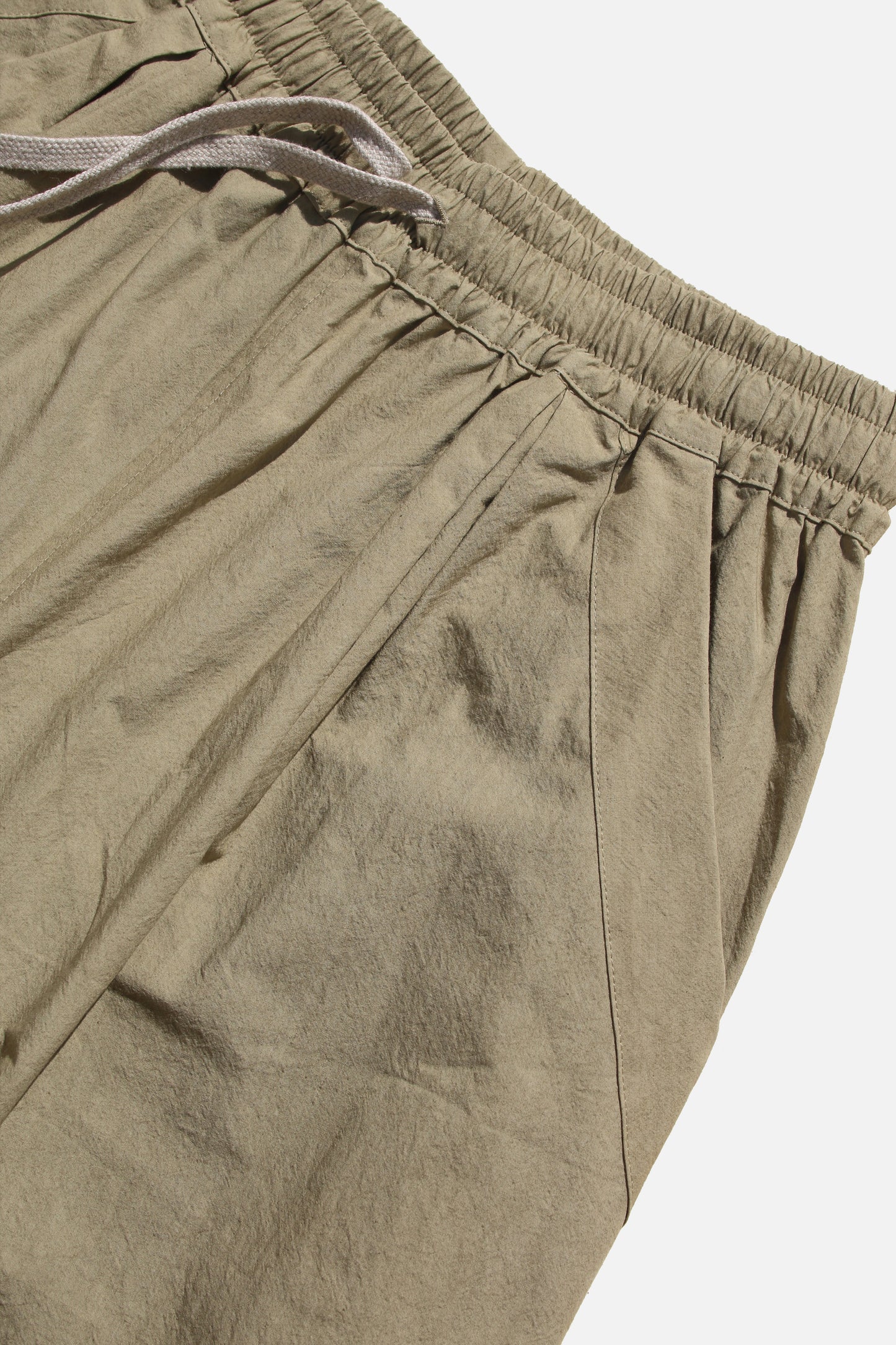 O PROJECT WASHED DENSE CLOTH EASY WIDE PANTS - KHAKI BEIGE