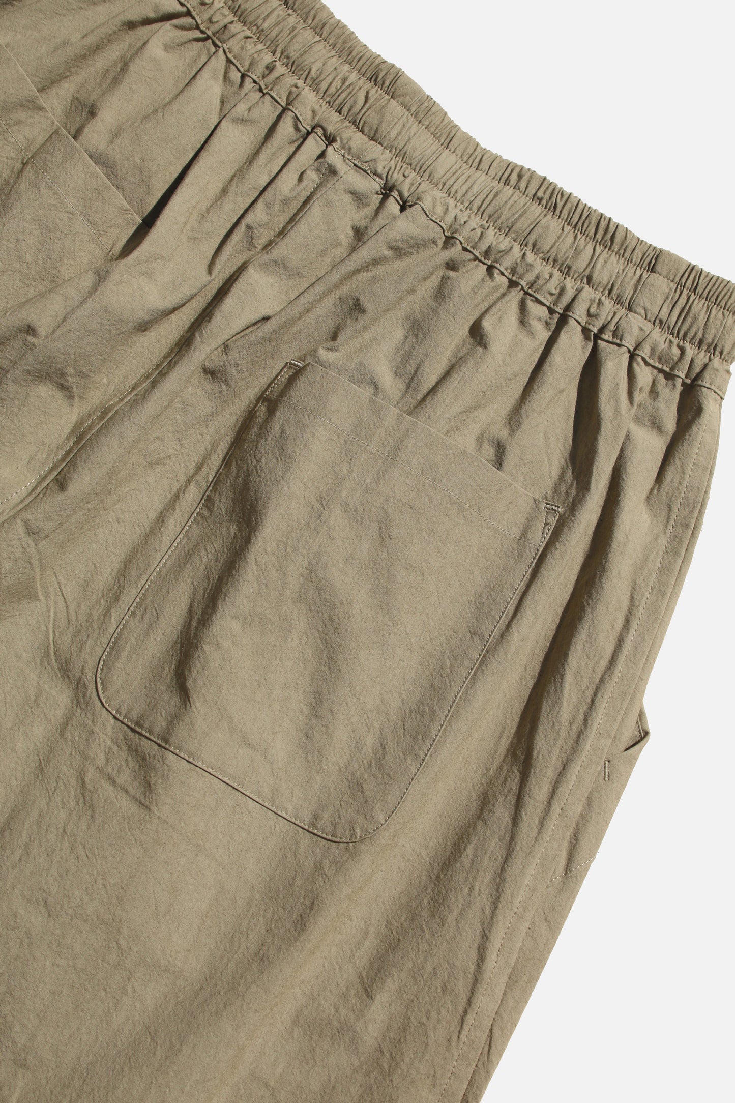 O PROJECT WASHED DENSE CLOTH EASY WIDE PANTS - KHAKI BEIGE