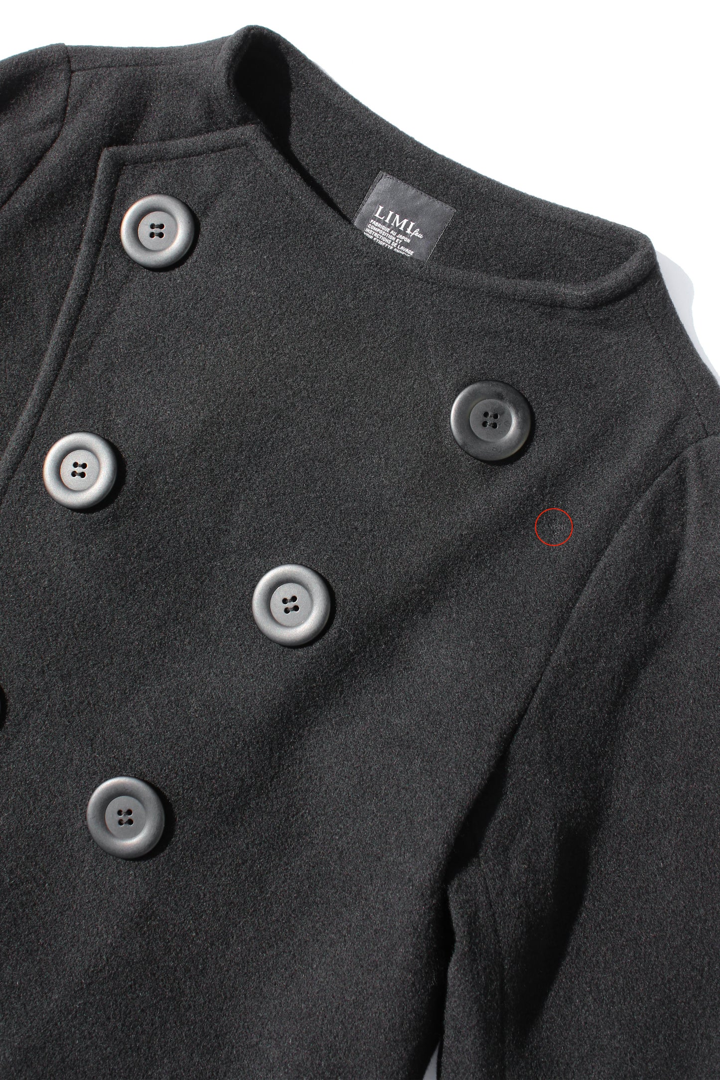LIMI feu SNAP-BUTTON COAT BLACK