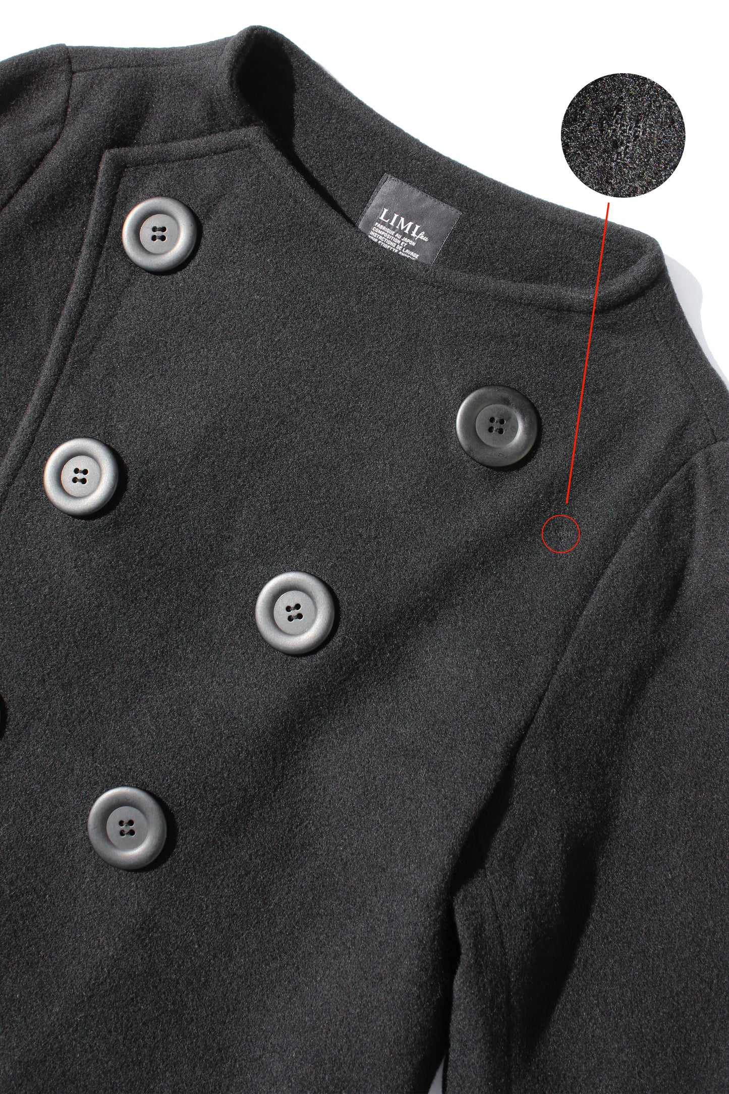 LIMI feu SNAP-BUTTON COAT BLACK