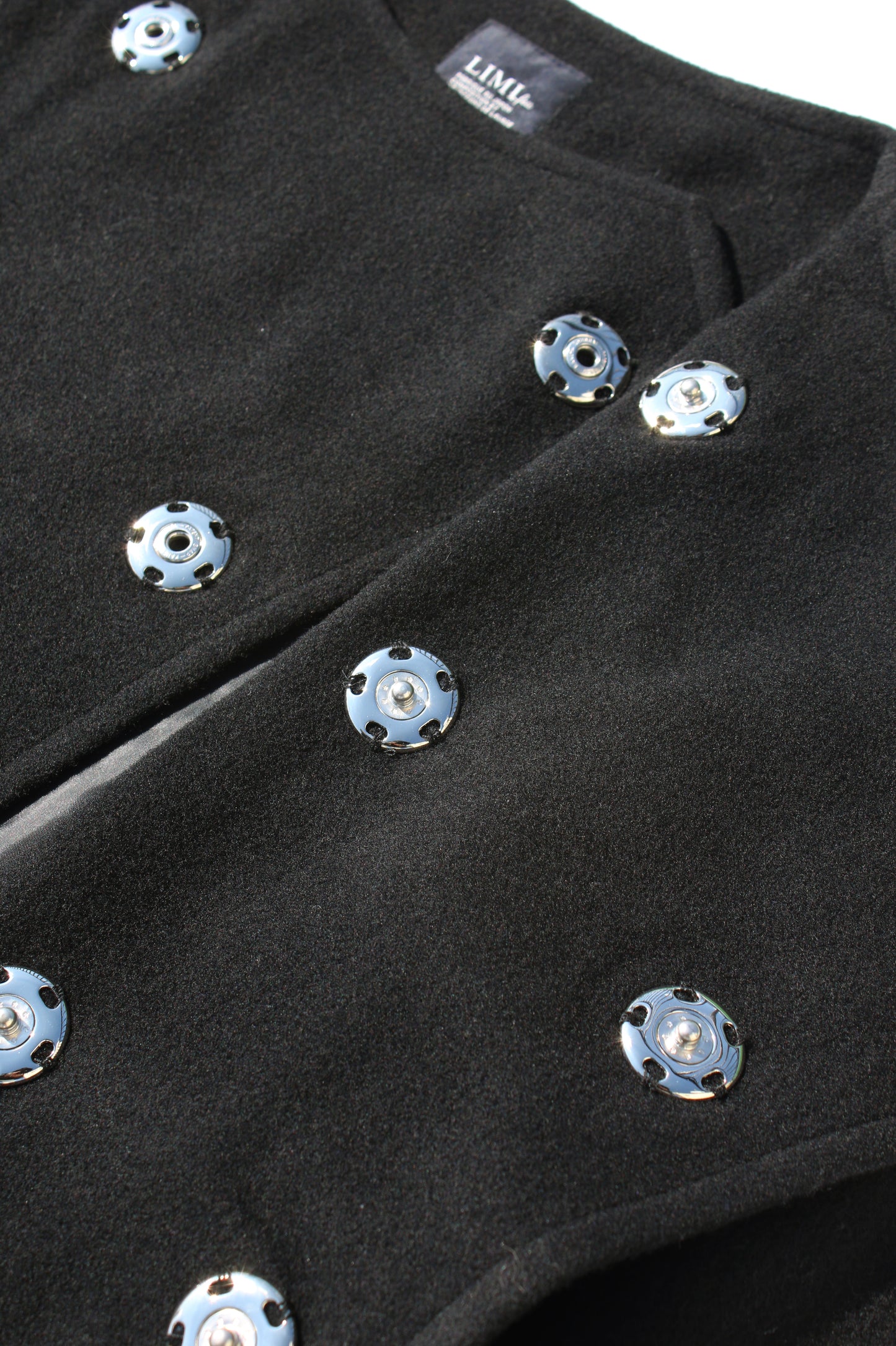 LIMI feu SNAP-BUTTON COAT BLACK