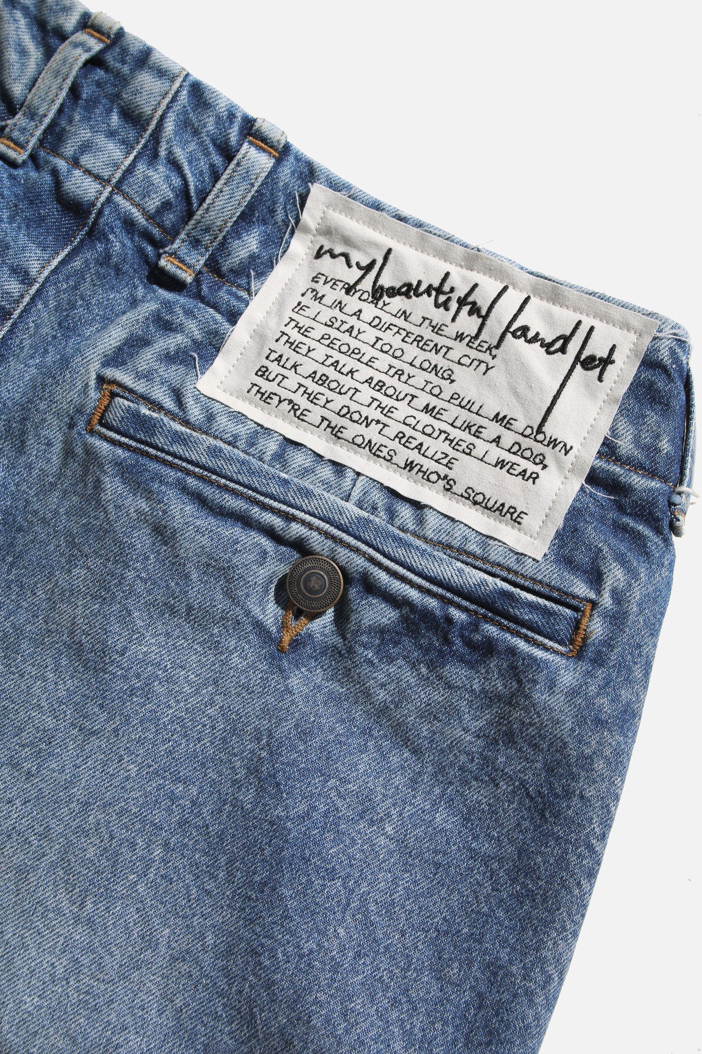 MY BEAUTIFUL LANDLET DENIM PANTS