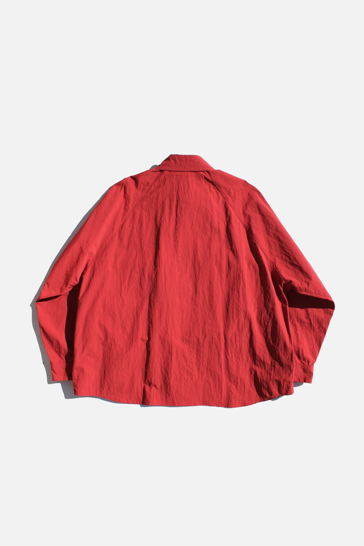 MY BEAUTIFUL LANDLET NYLON TAFFETA BIG POCKET SHIRT - RED