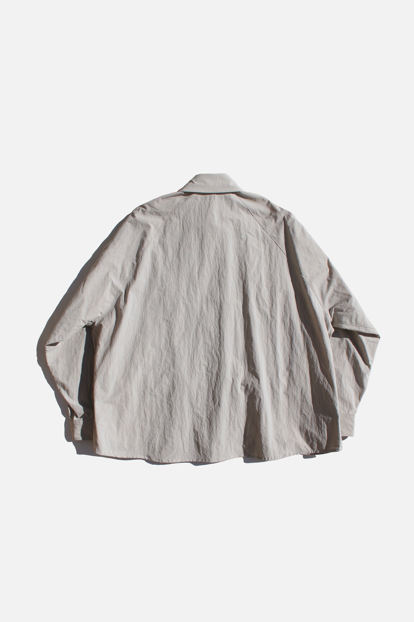 MY BEAUTIFUL LANDLET NYLON TAFFETA BIG POCKET SHIRT - LIGHT GRAY
