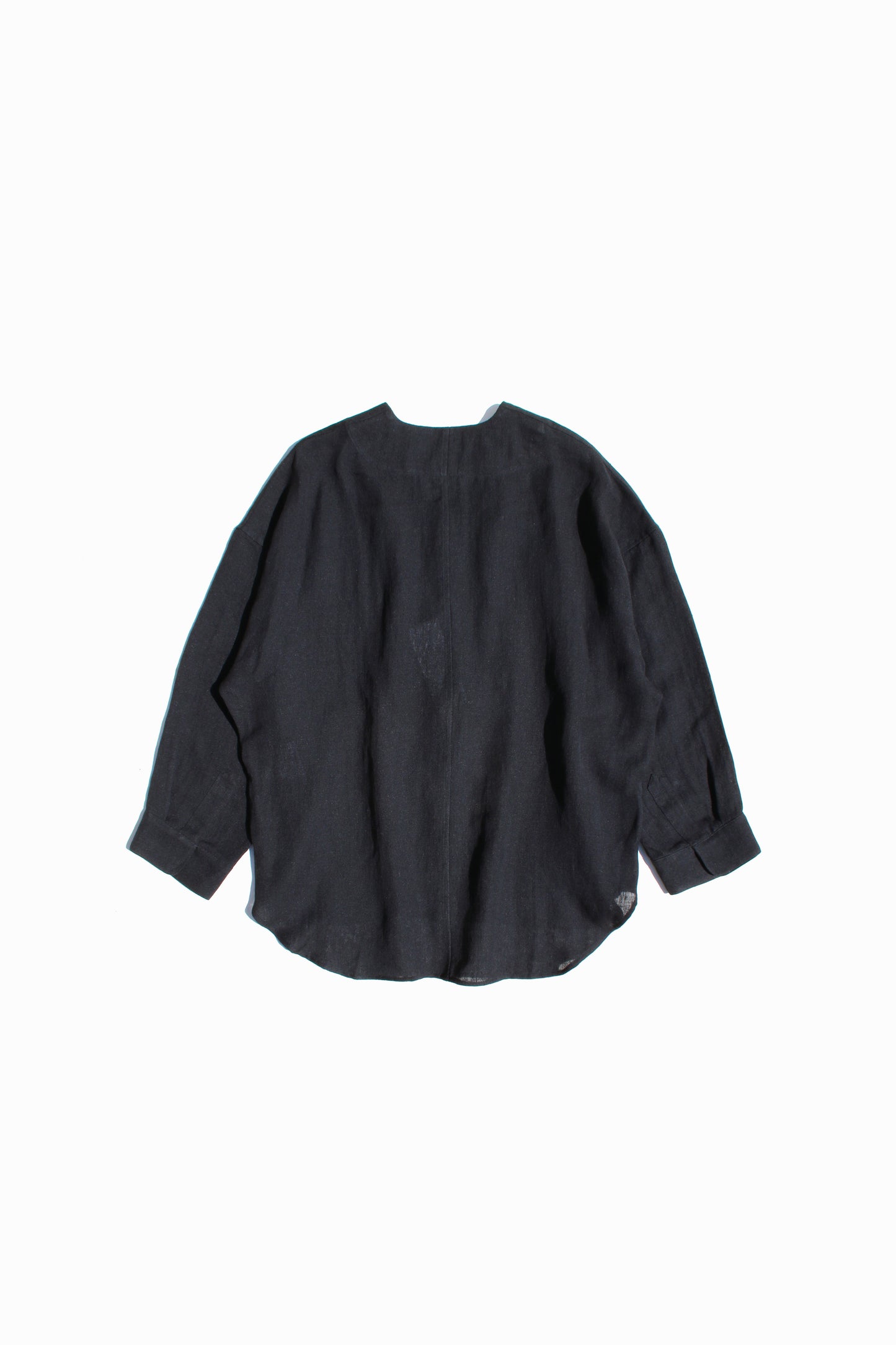 MY BEAUTIFUL LANDLET BISHU JAPAN LINEN SHIRT - BLACK