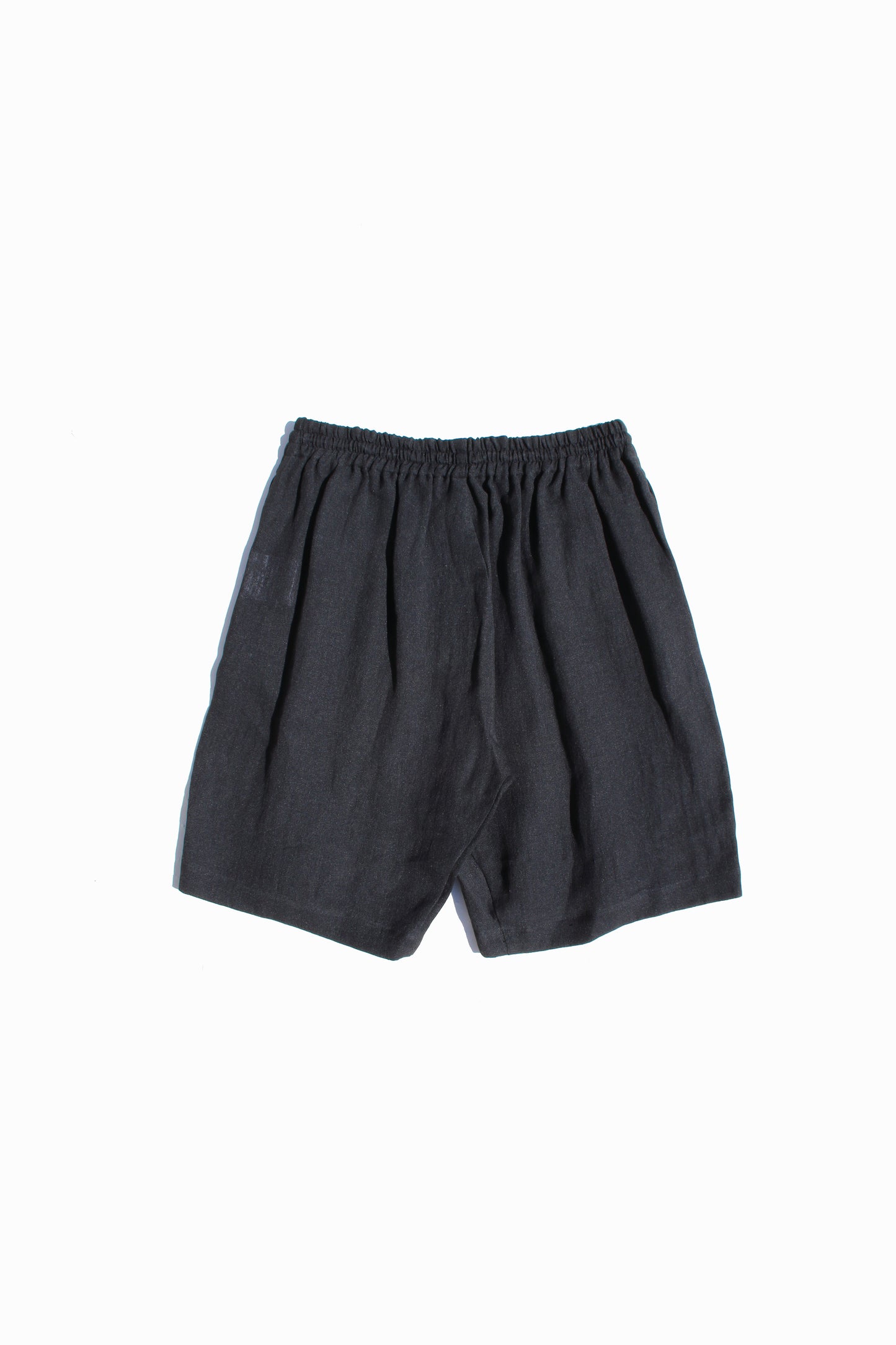 MY BEAUTIFUL LANDLET BISHU JAPAN LINEN SHORTS - BLACK