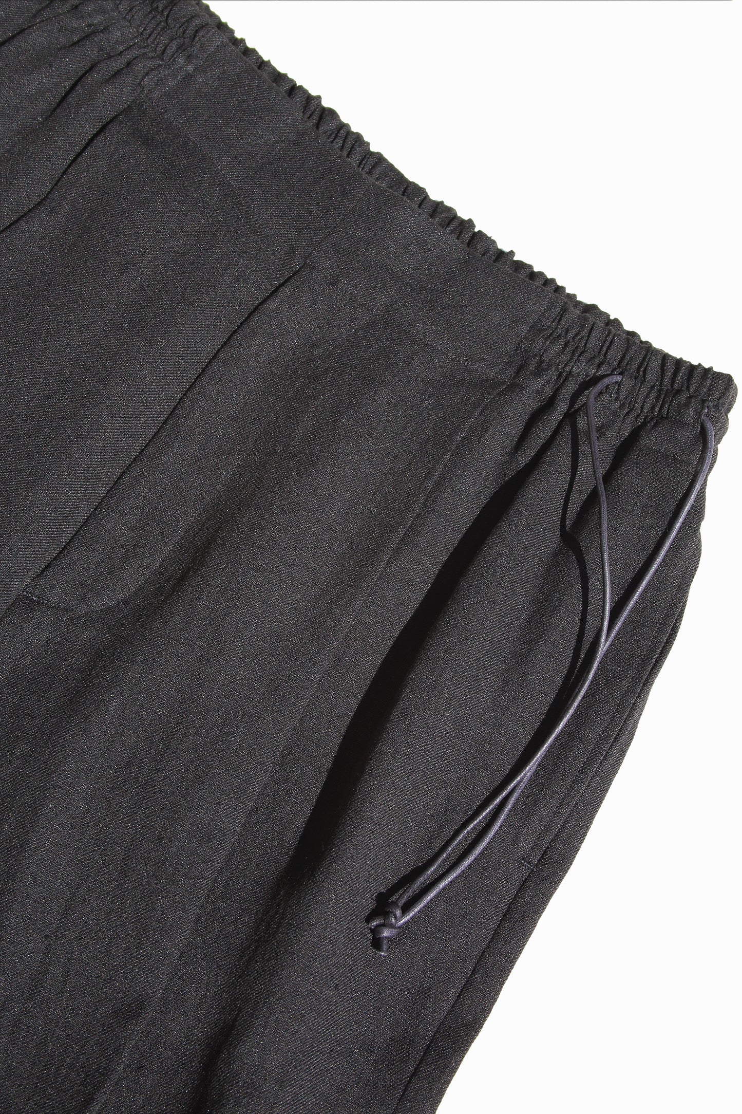 MY BEAUTIFUL LANDLET BISHU JAPAN LINEN SHORTS - BLACK
