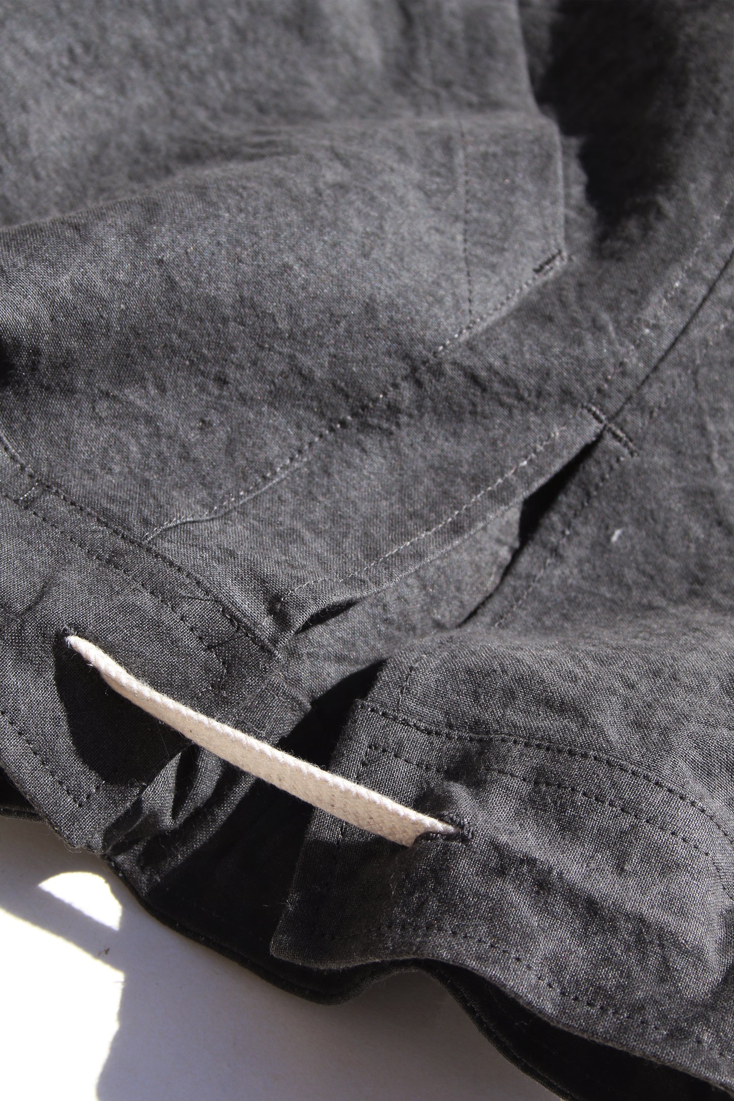 O PROJECT LINEN WASHI CLOTH BODY WARMER - DARK SUMI