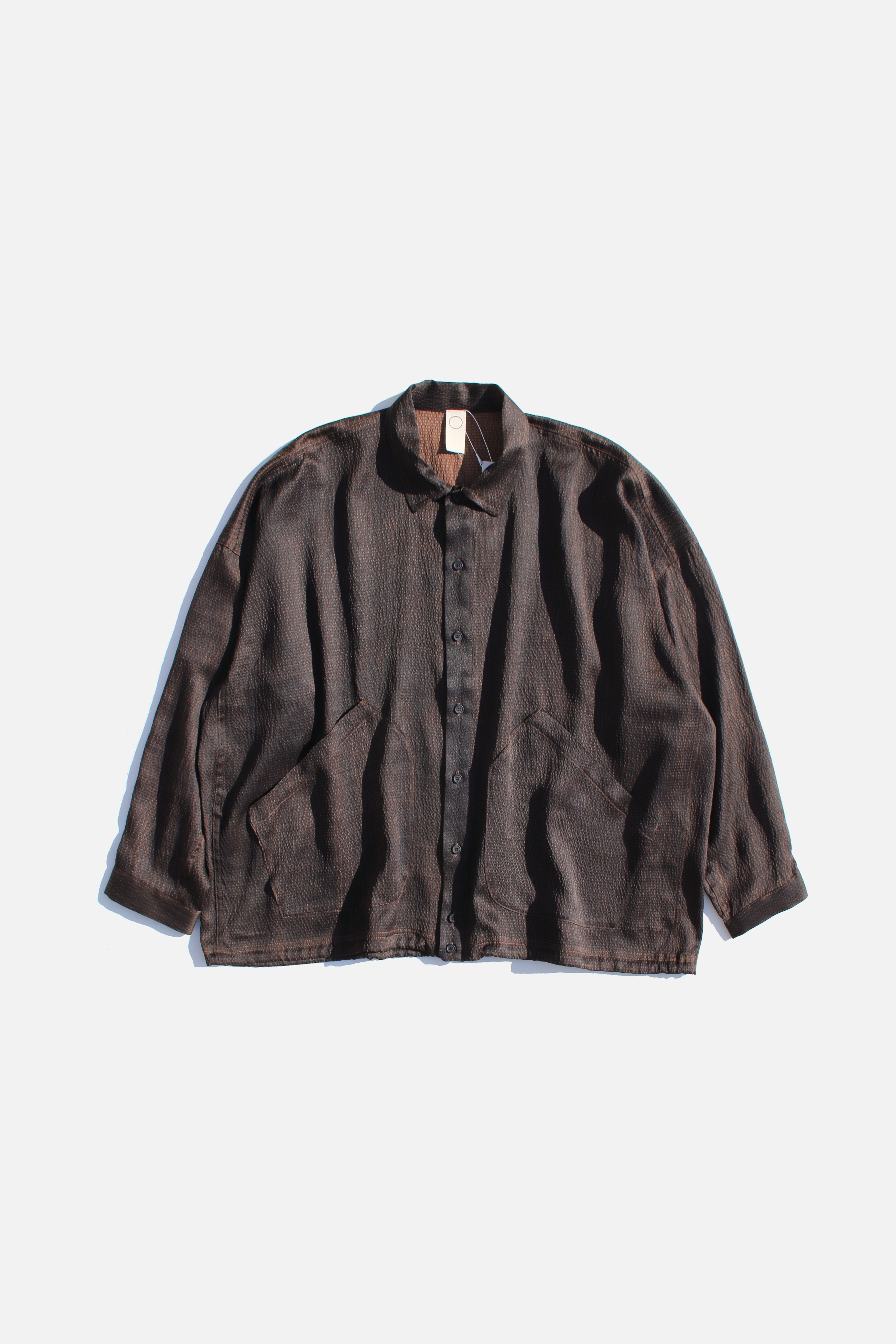 O PROJECT SILK SEERSUCKER BALLOON SHIRT – TOYASIDO