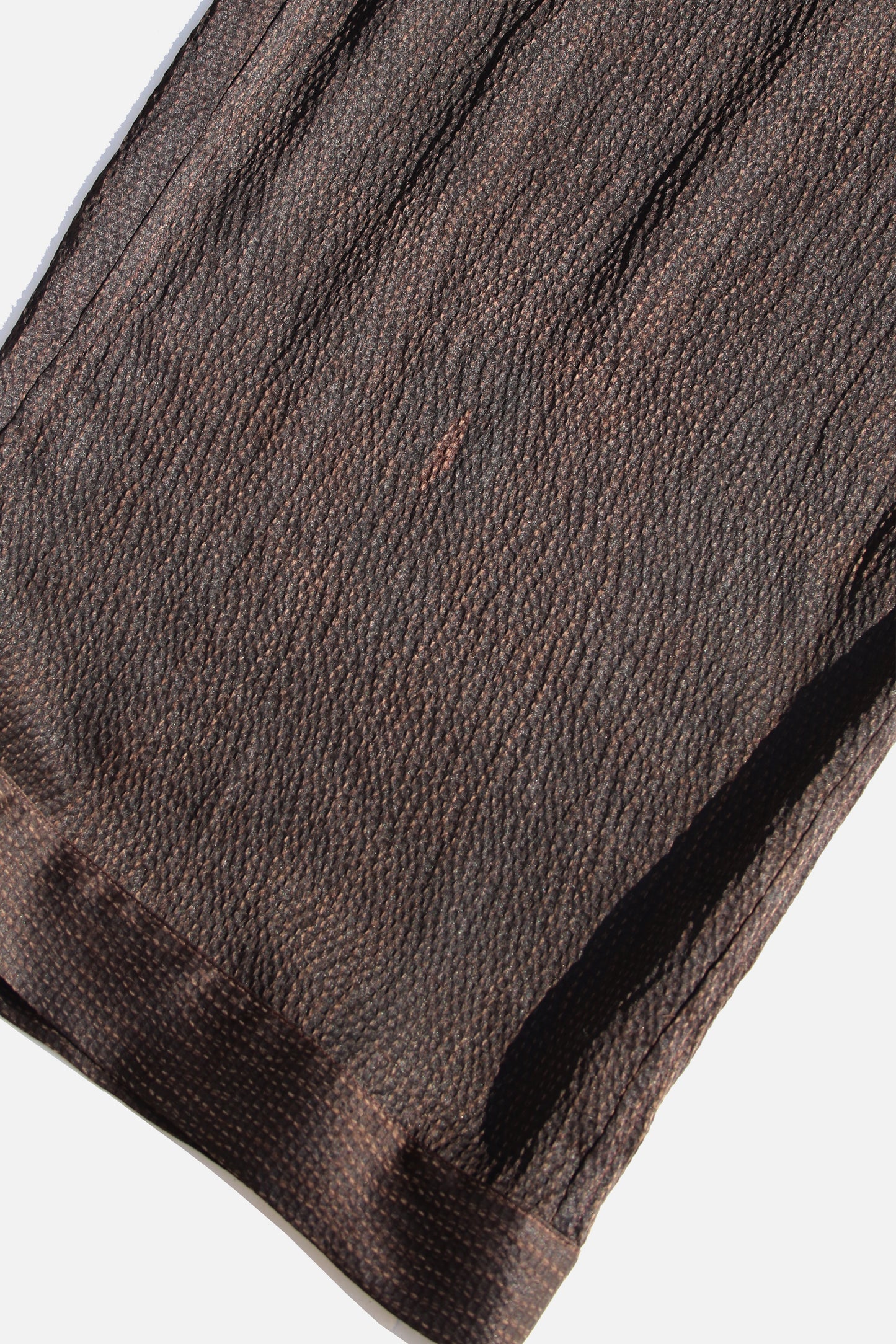 O PROJECT SILK SEERSUCKER WIDE PANTS