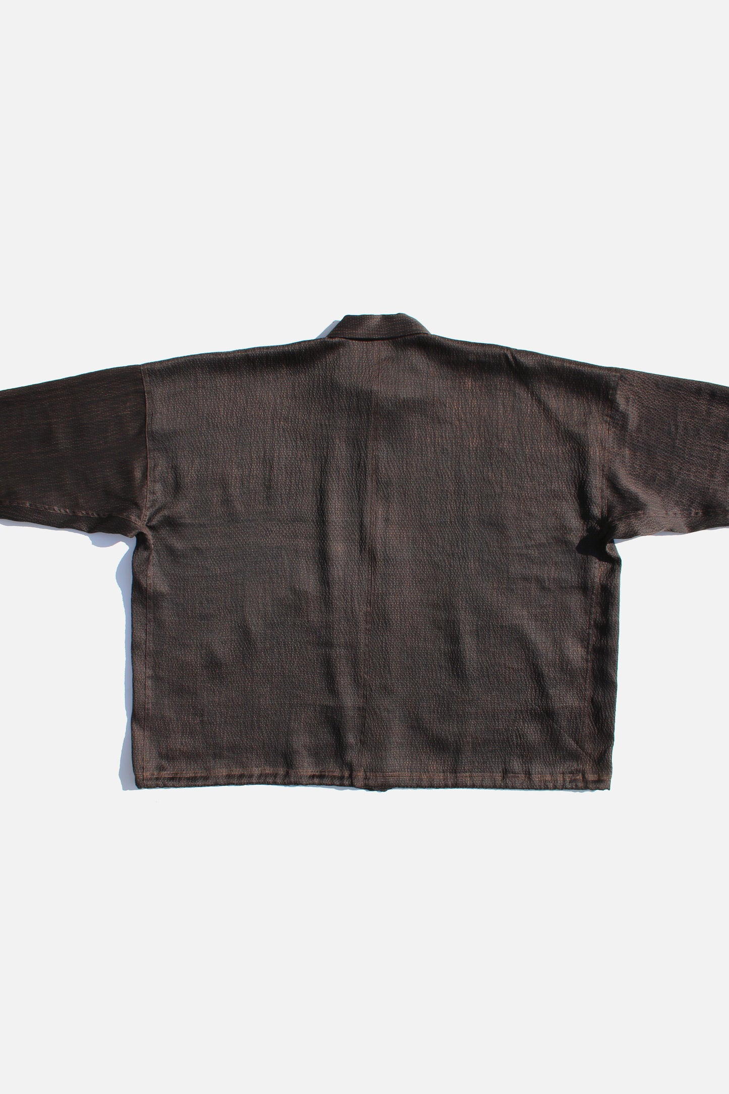 O PROJECT SILK SEERSUCKER BALLOON SHIRT