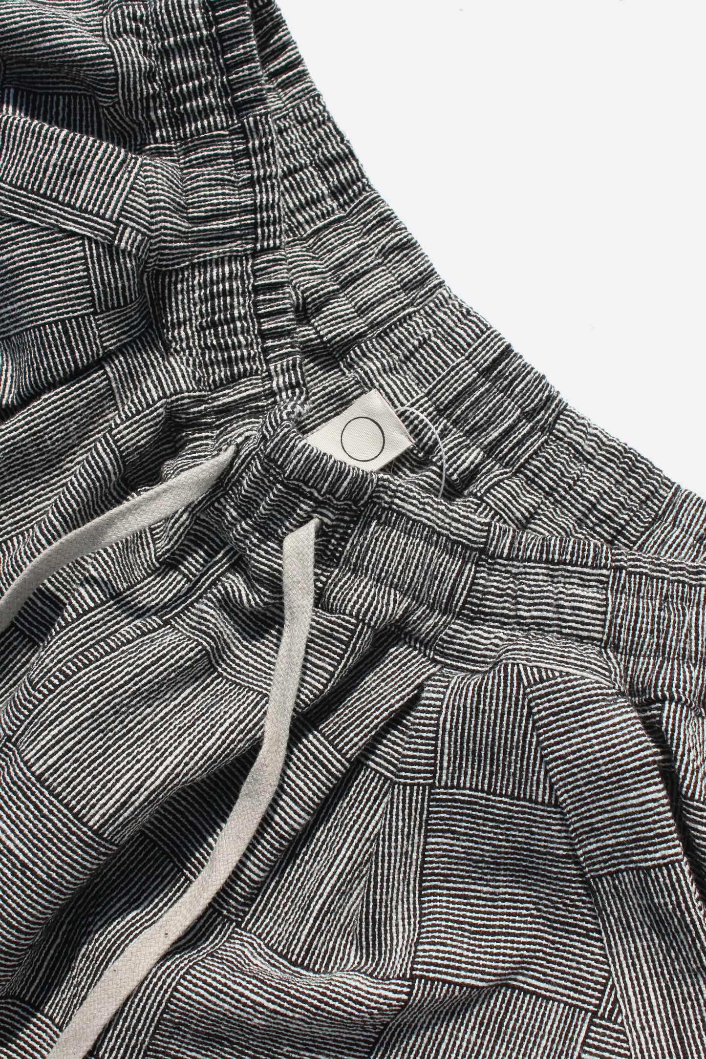 O PROJECT BLOCK STRIPE CLOTH EASY CARGO PANTS