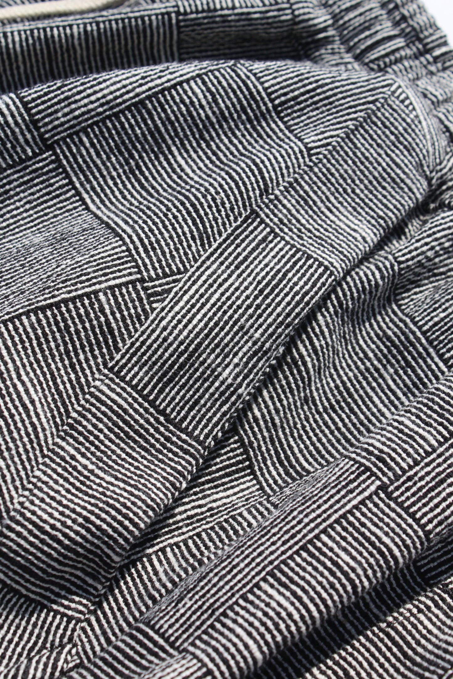 O PROJECT BLOCK STRIPE CLOTH EASY CARGO PANTS