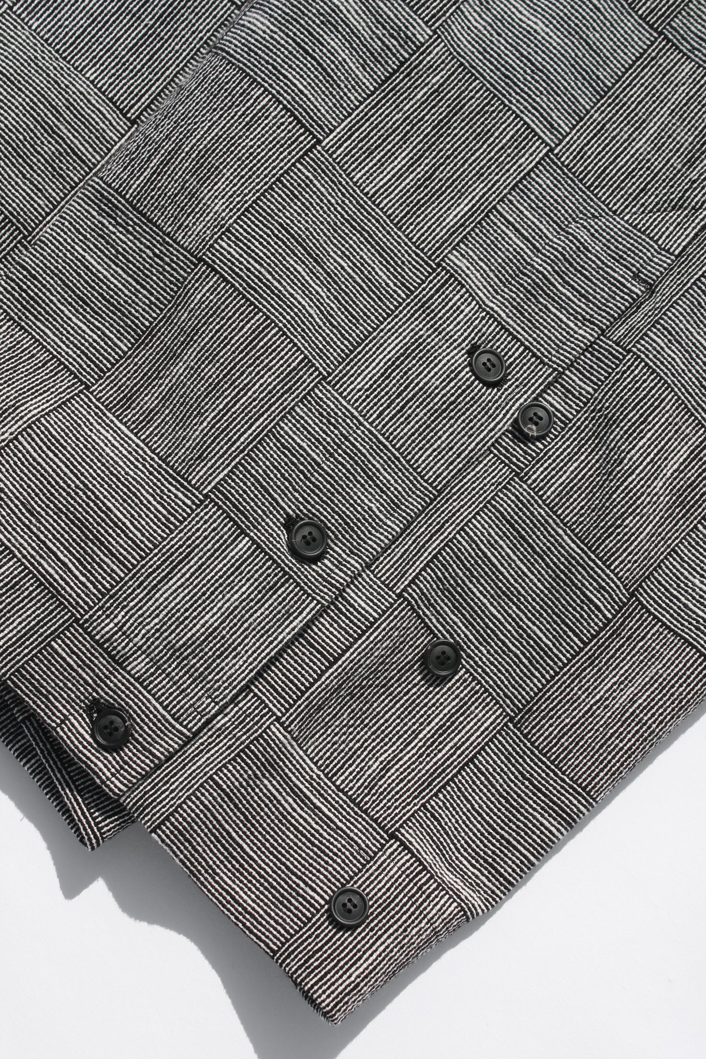 O PROJECT BLOCK STRIPE CLOTH EASY CARGO PANTS