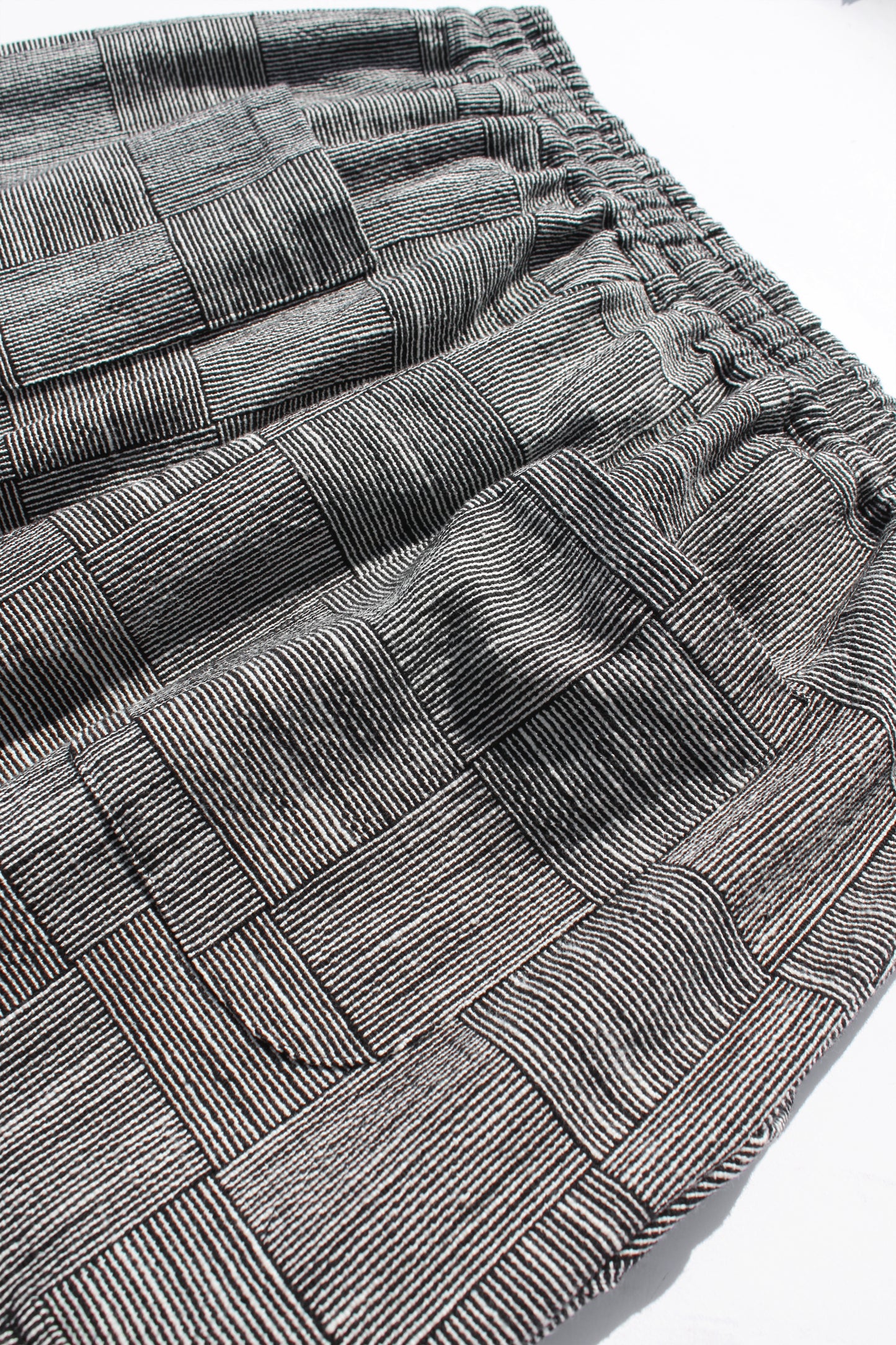 O PROJECT BLOCK STRIPE CLOTH EASY CARGO PANTS