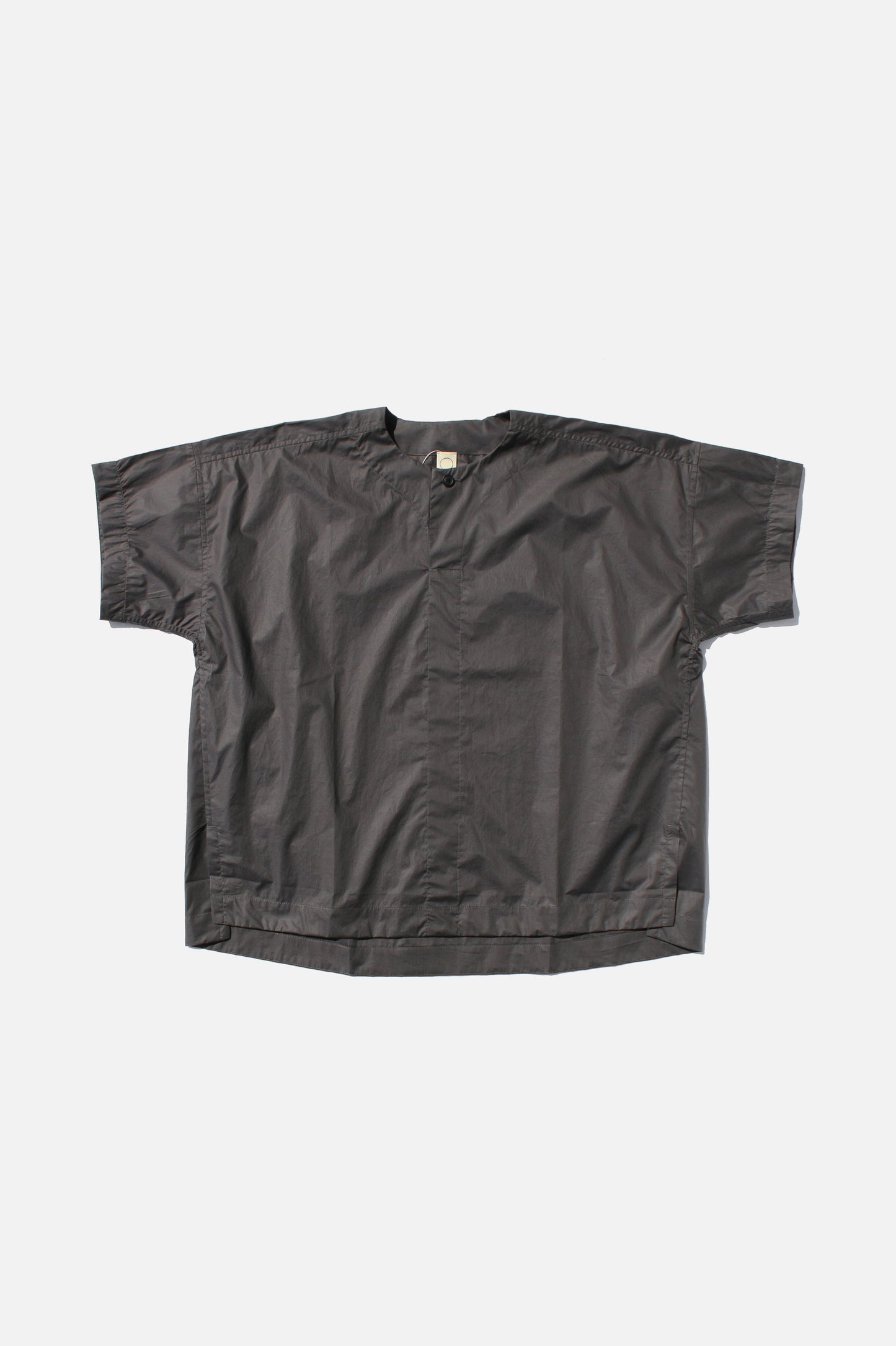O PROJECT COATED TYPEWRITER WOVEN TEE - DARK GREY