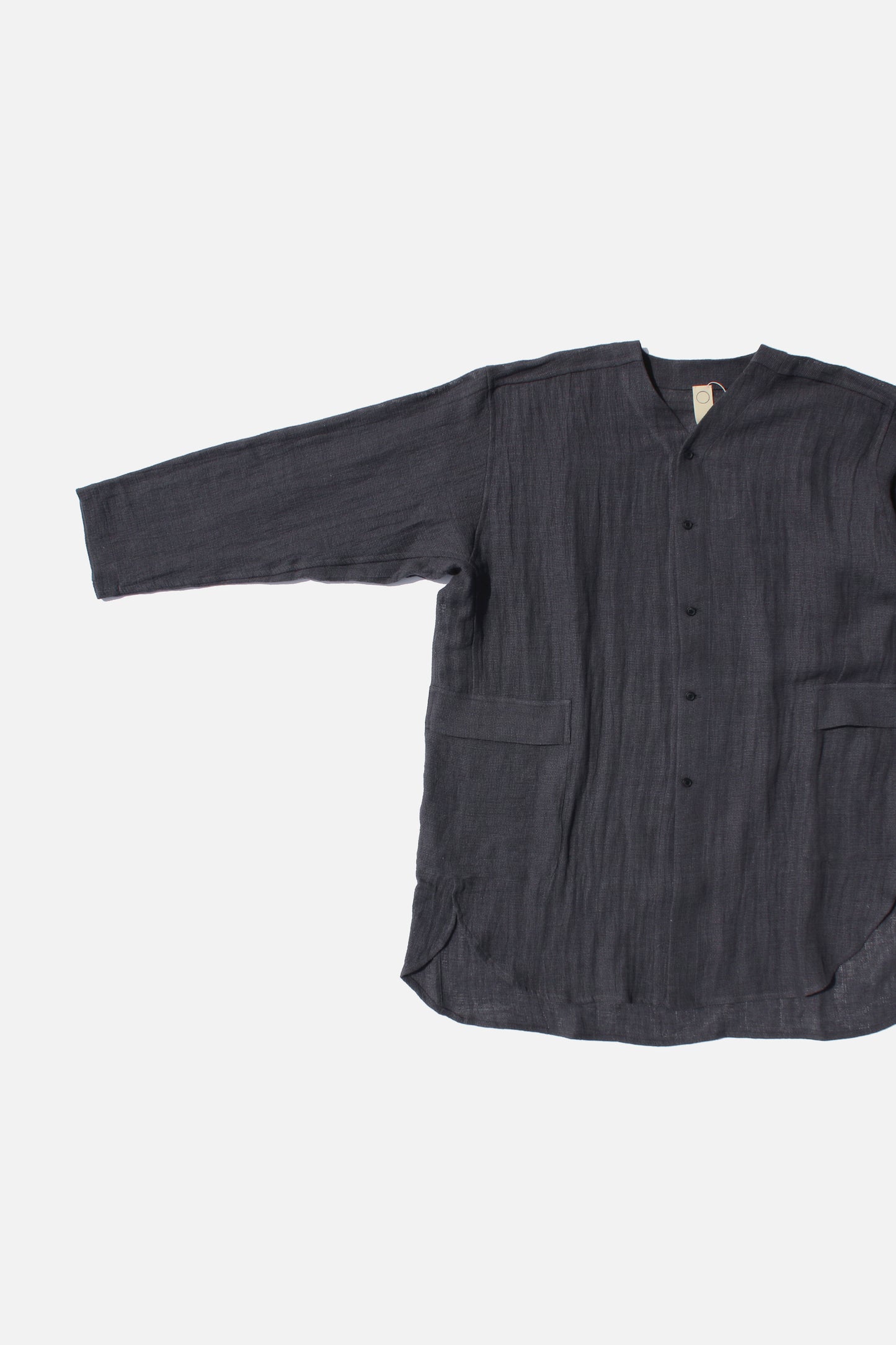 O PROJECT PANAMA MESH CLOTH LONG SHIRT - ANTHRACITE