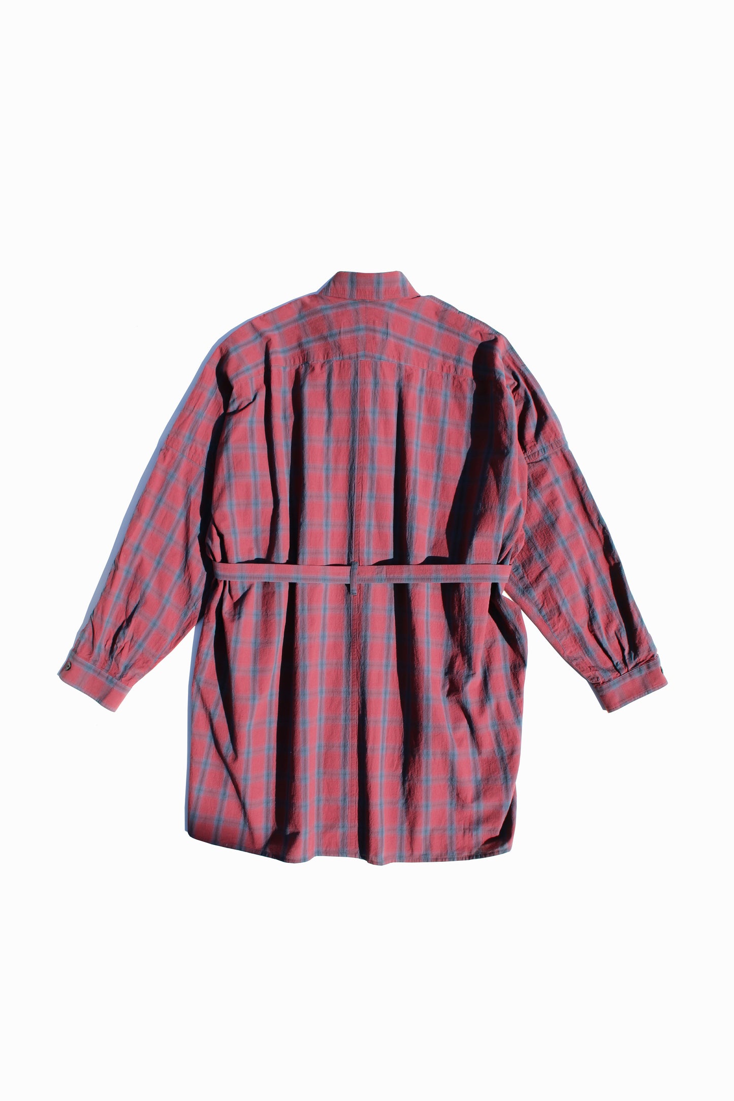 ESSAY DRAPE SHIRT - RED CHECK