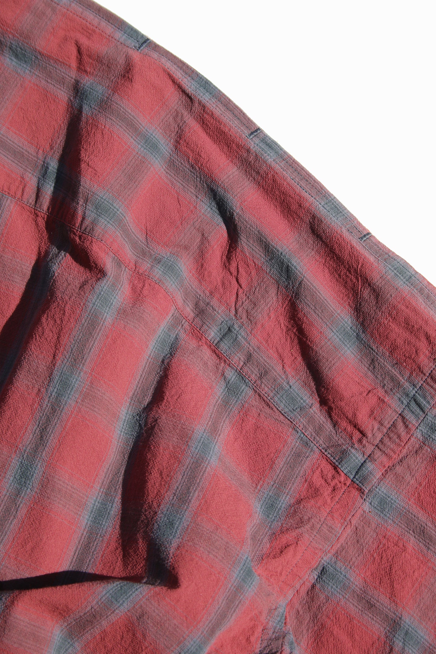 ESSAY DRAPE SHIRT - RED CHECK