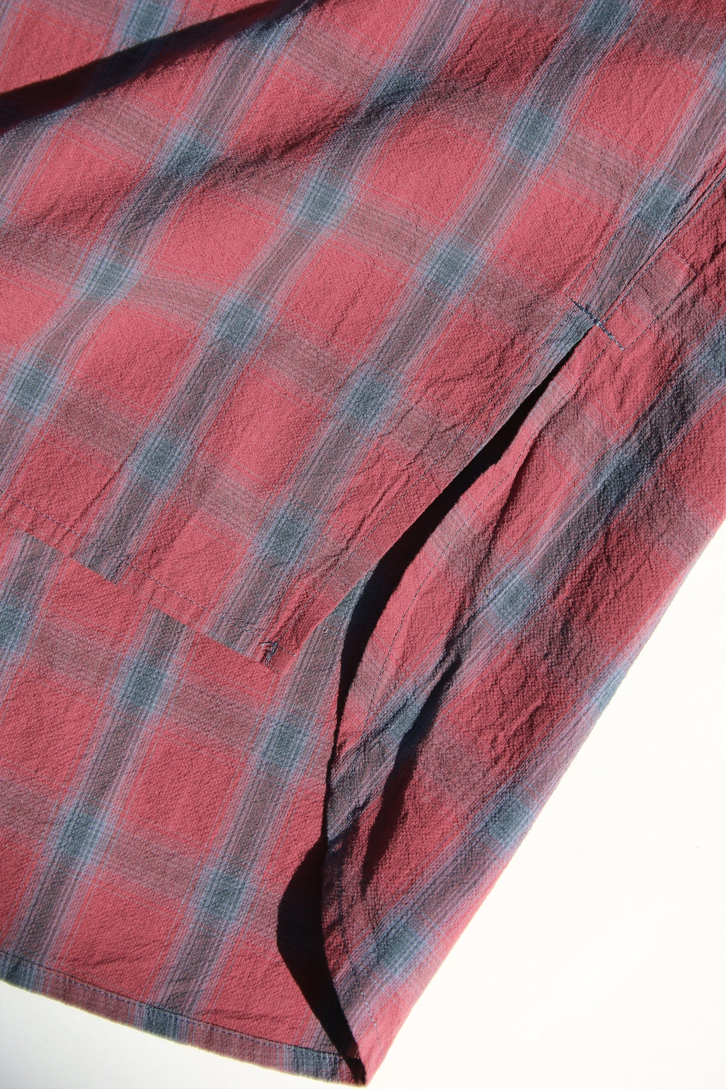 ESSAY DRAPE SHIRT - RED CHECK