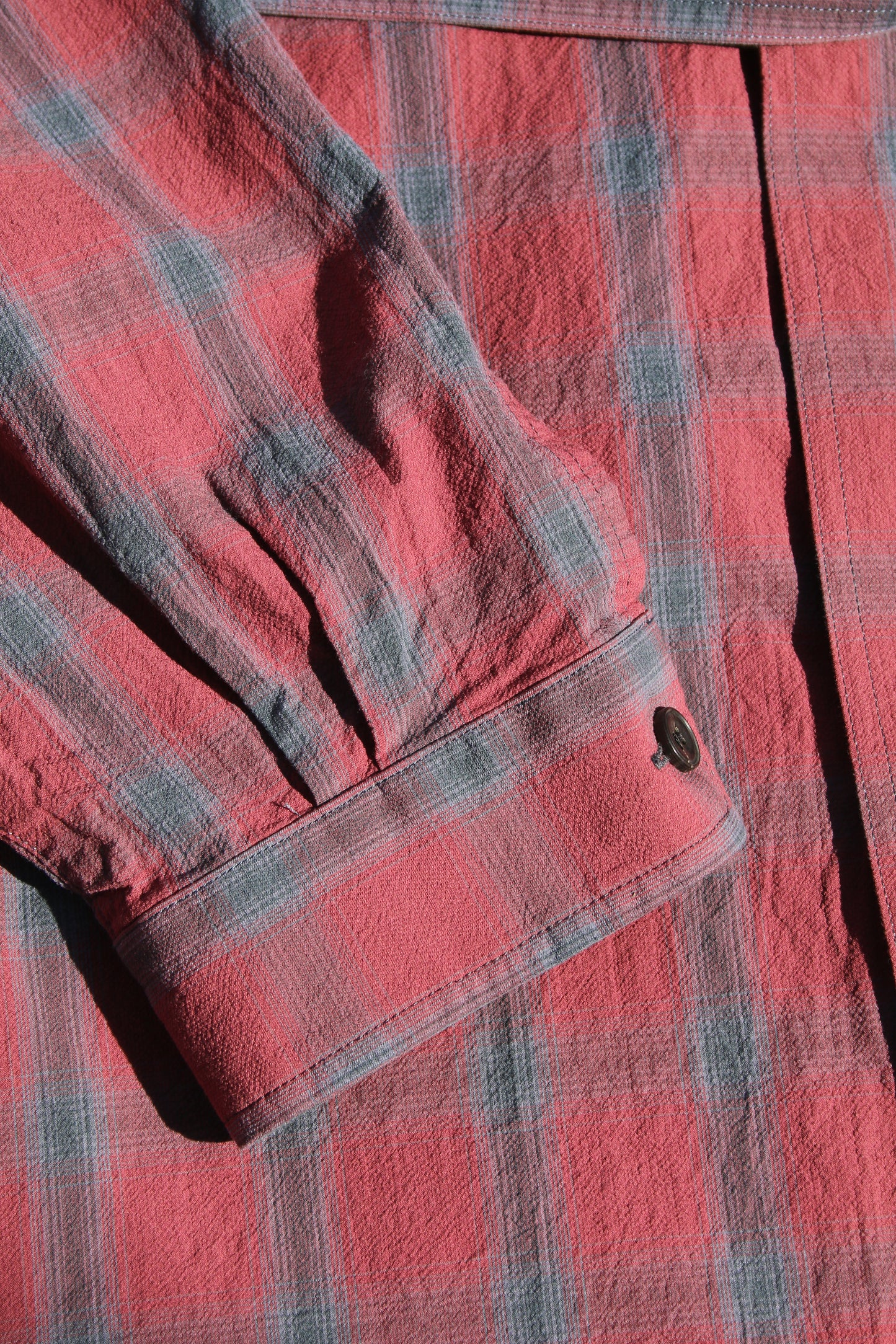 ESSAY DRAPE SHIRT - RED CHECK