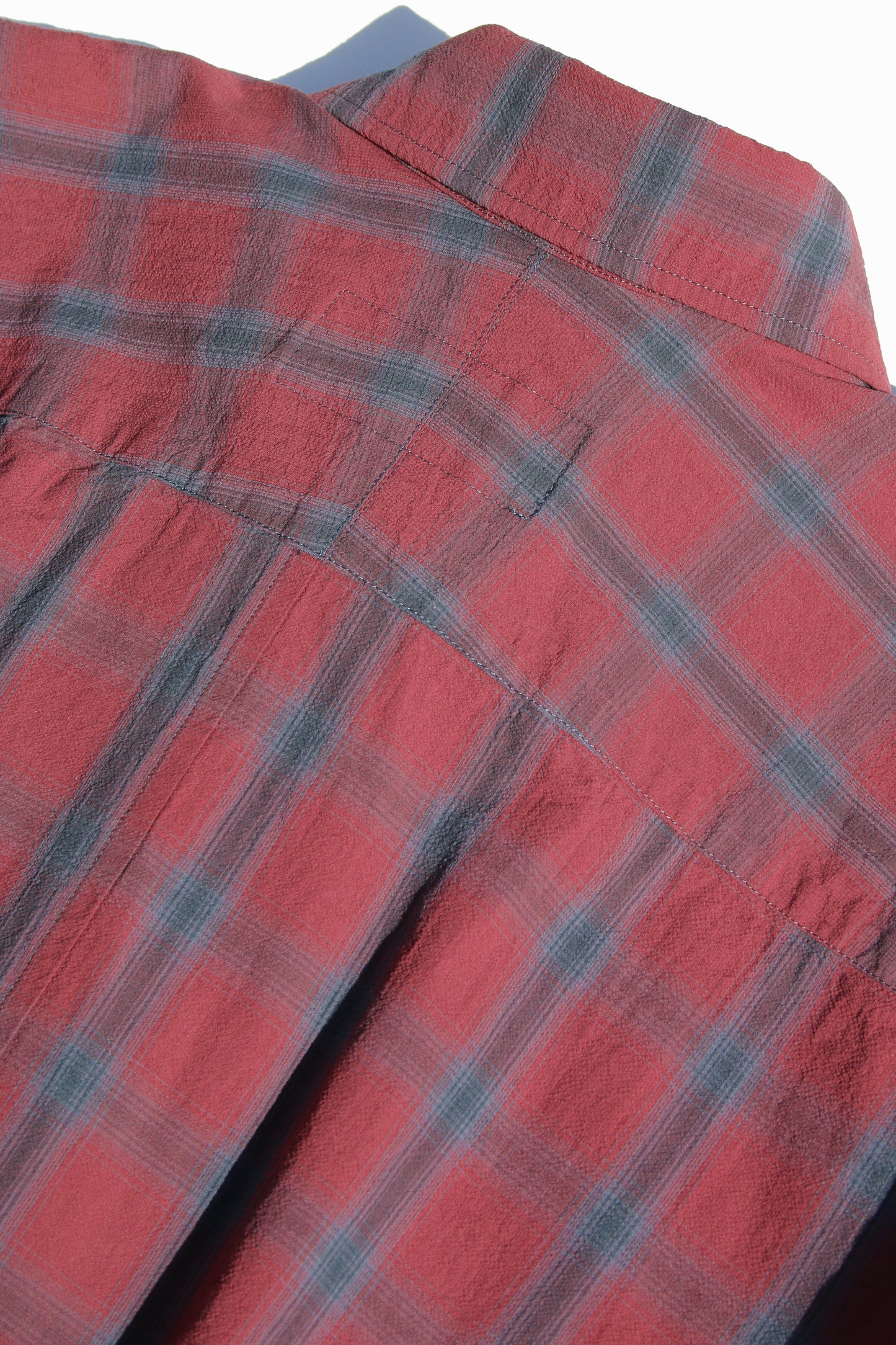 ESSAY DRAPE SHIRT - RED CHECK