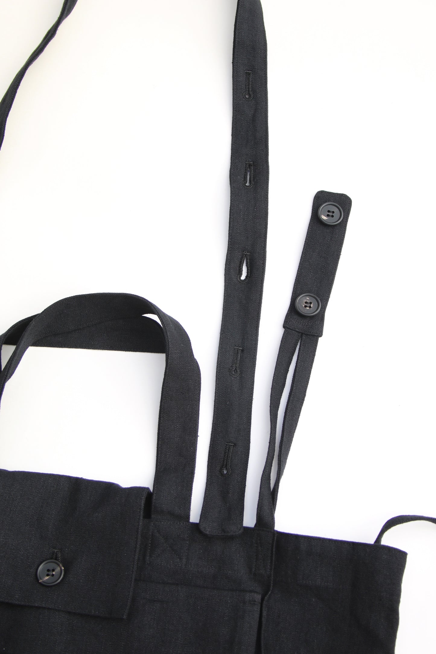 O PROJECT CANVAS 2WAY SMALL CARRIER BAG - BLACK