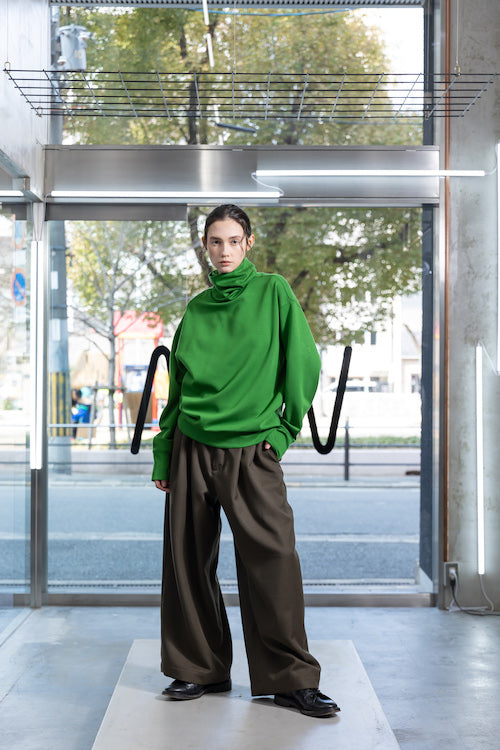 VOAAOV DUALWARM HIGHNECK PULLOVER - GREEN