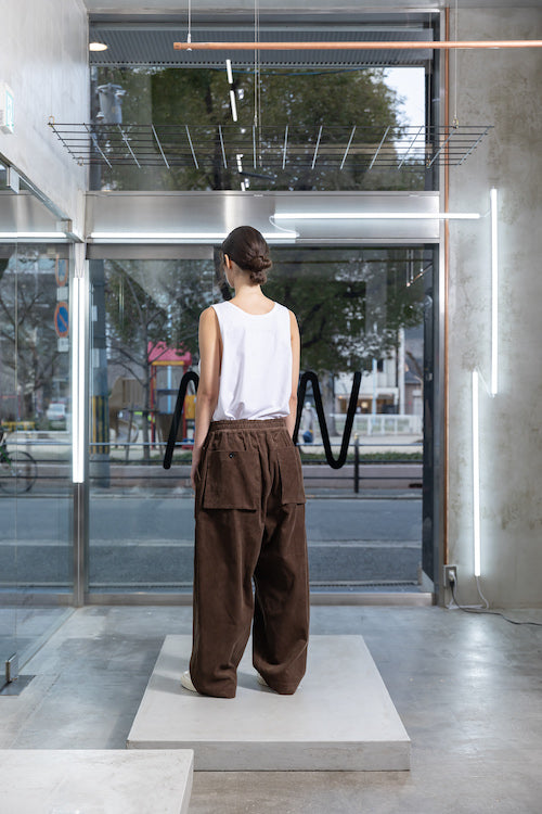 VOAAOV CORDUROY WIDE PANTS