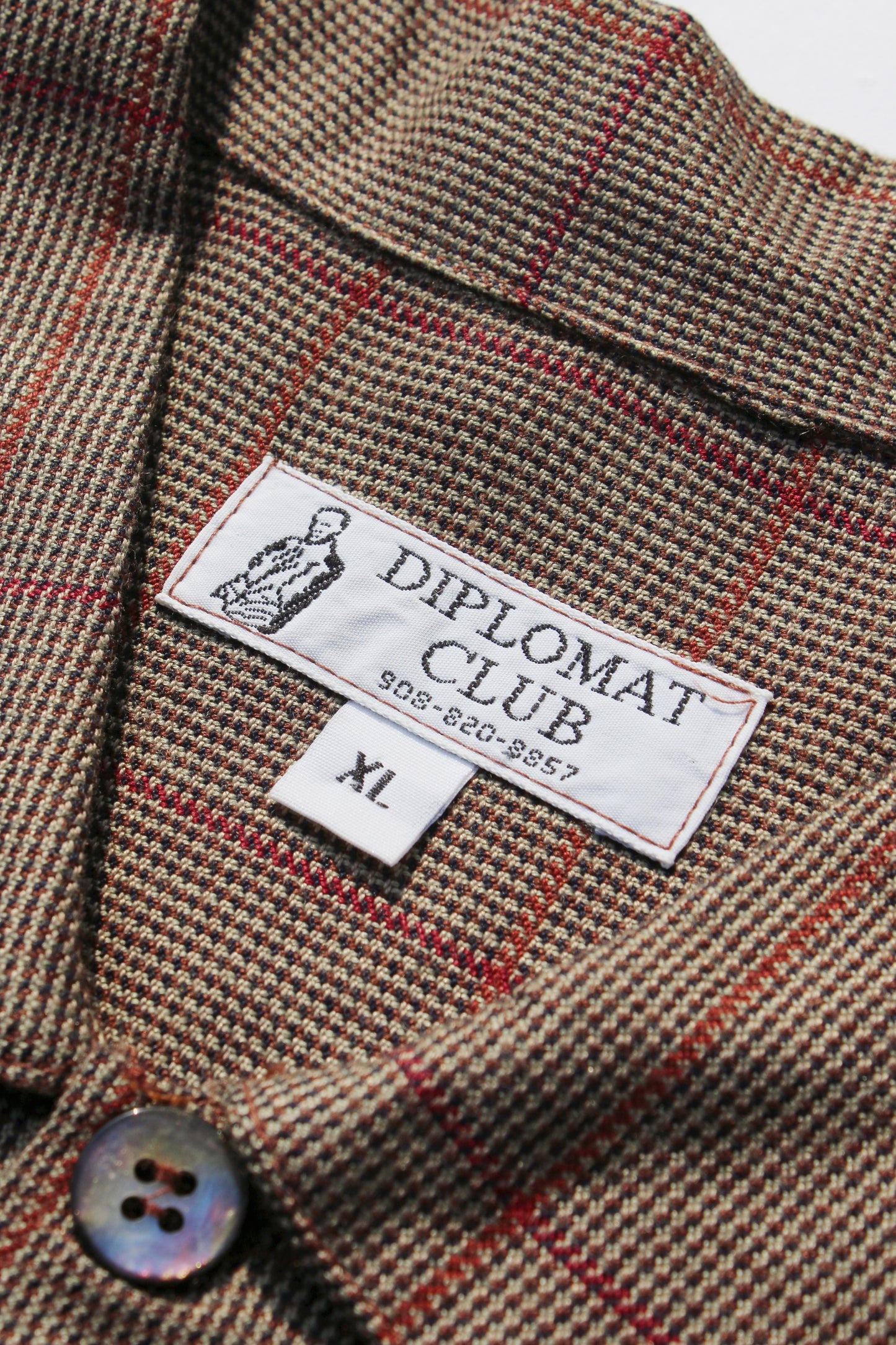 DIPLOMAT CLUB CHECK SHIRT BROWN CHECK