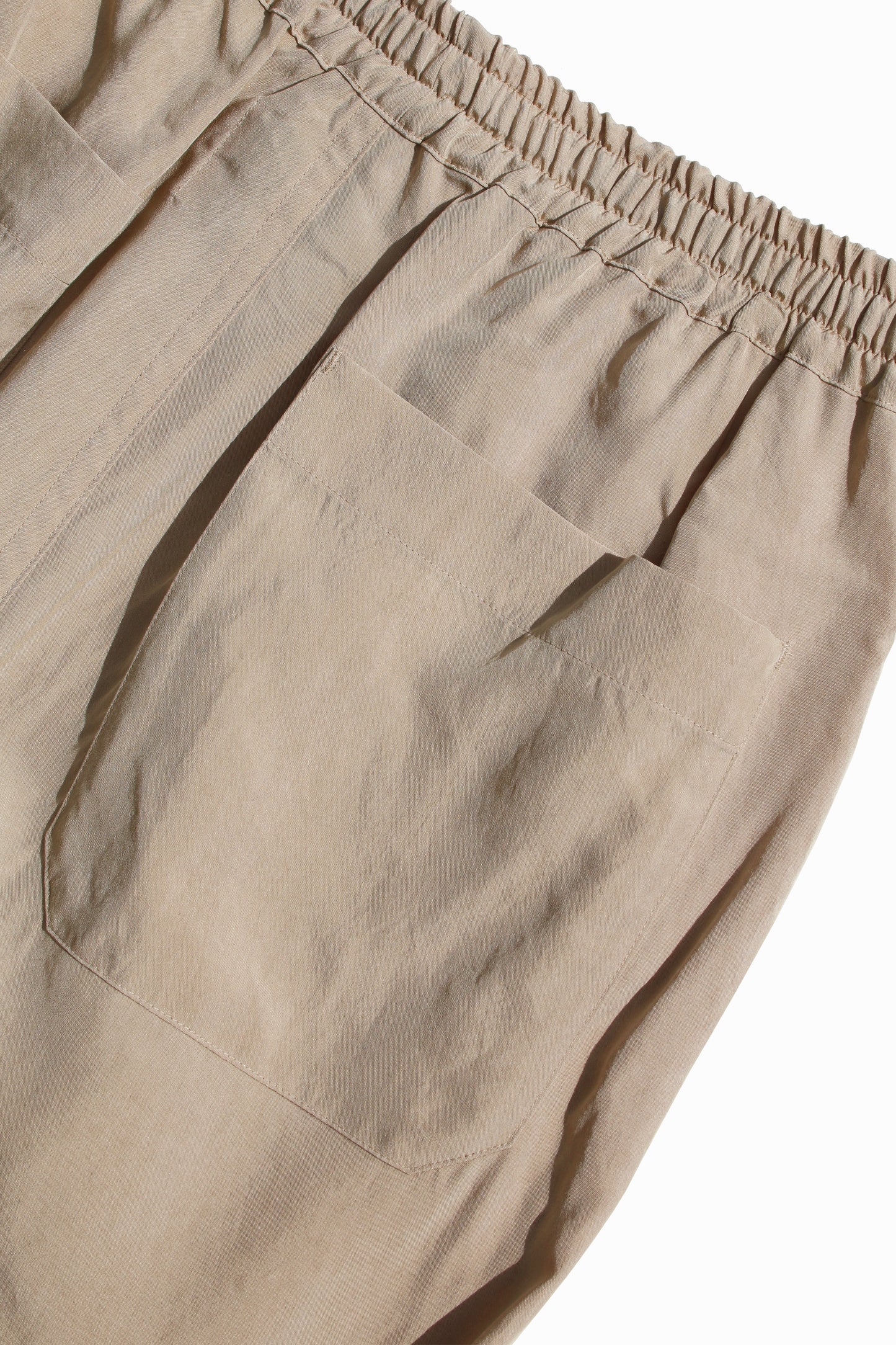 VOAAOV SOFT DRAPE MODAL SHORTS - BEIGE