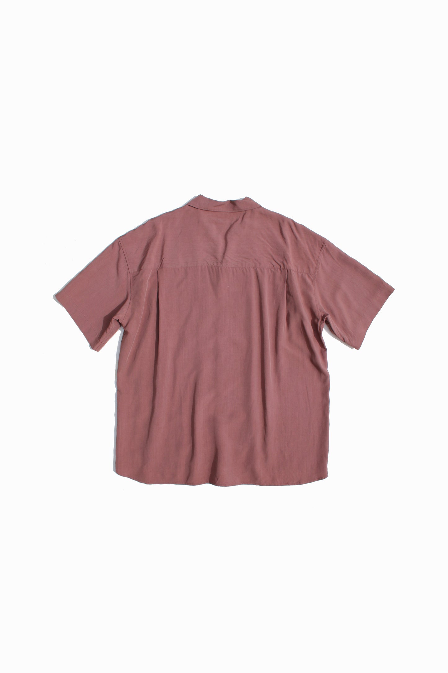 VOAAOV SOFT DRAPE MODAL SS SHIRT - PINK