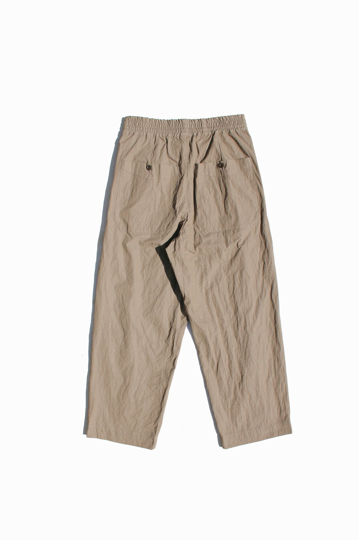 VOAAOV COTTON x NYLON RUDEBACK HALF PANTS - BEIGE
