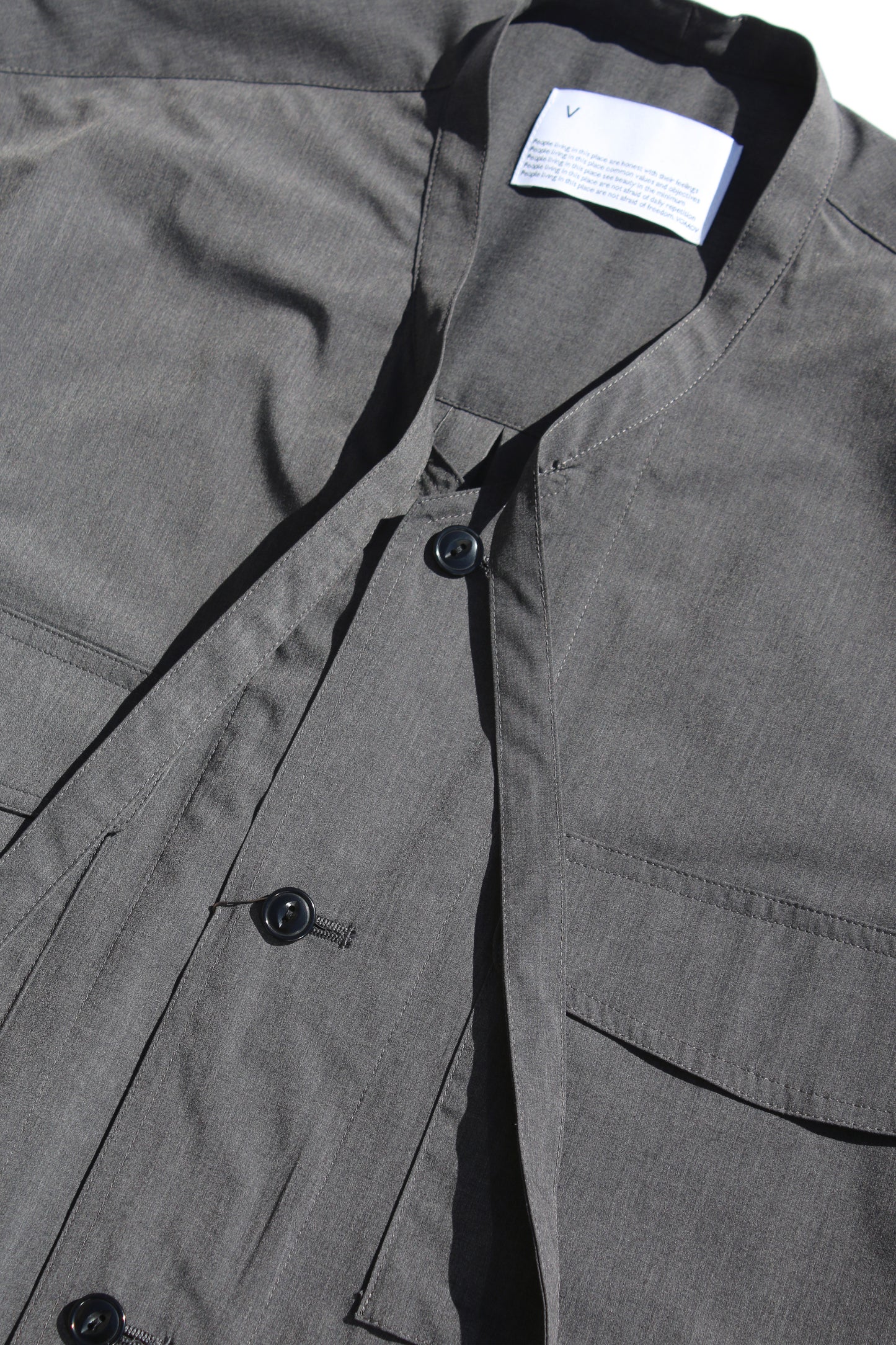 VOAAOV T/R TYPEWRITER SHIRT - CHARCOAL