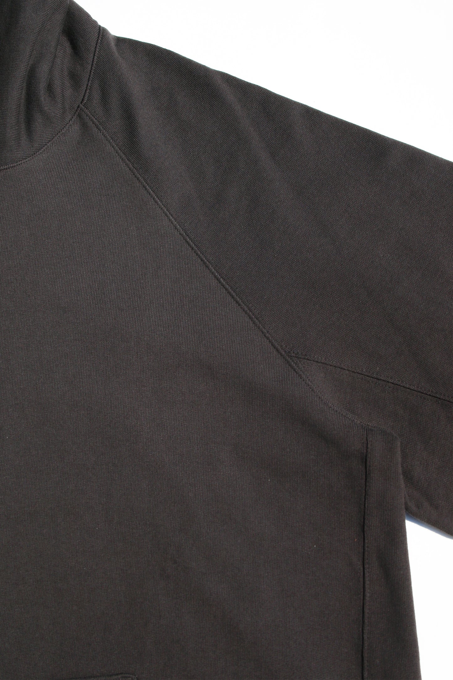 VOAAOV PILE SHAPE KNITTED HOODIE - CHARCOAL