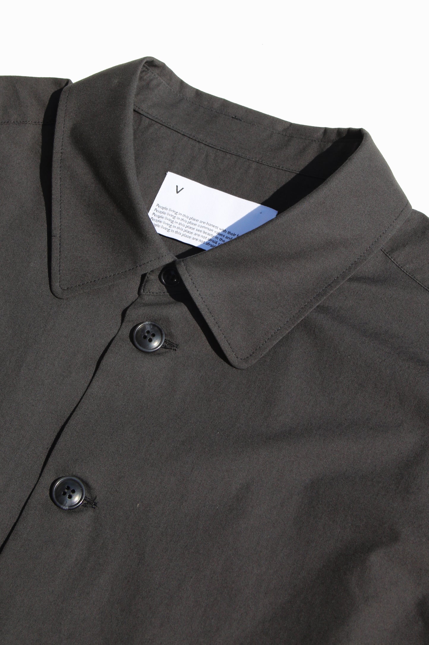 VOAAOV ORGANIC COTTON BROAD SHIRT - BLACK