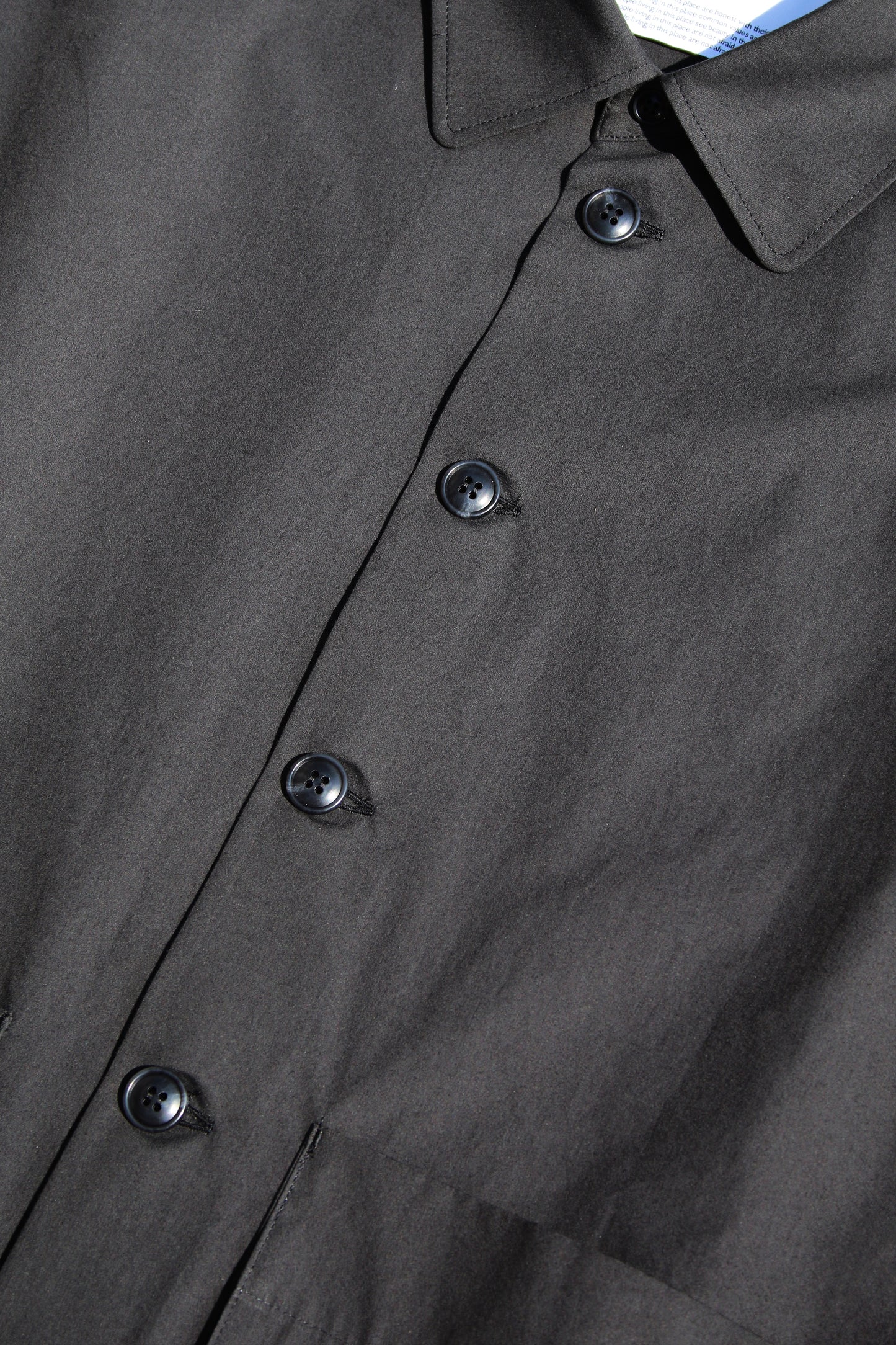 VOAAOV ORGANIC COTTON BROAD SHIRT - BLACK