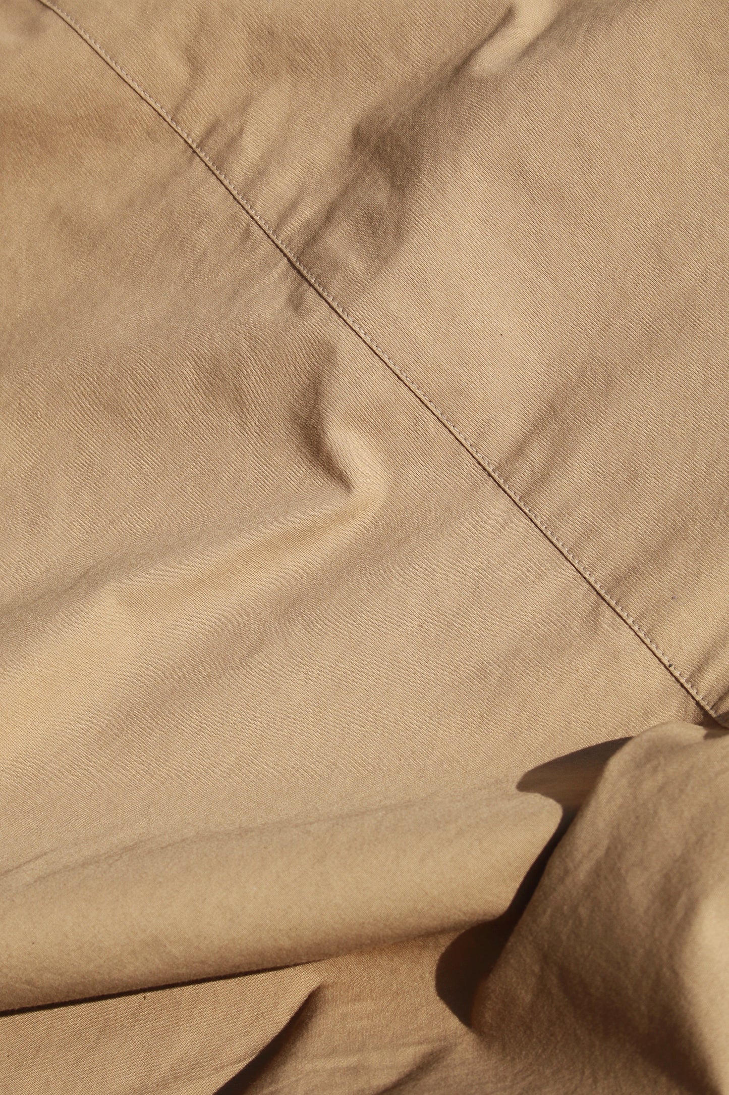 VOAAOV ORGANIC COTTON BROAD SHIRT - BEIGE