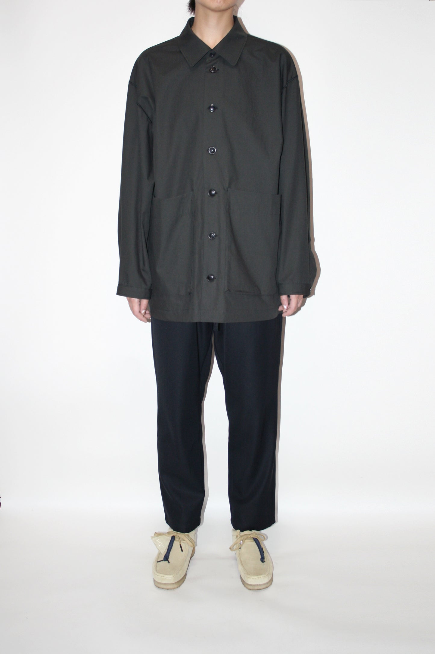 VOAAOV ORGANIC COTTON BROAD SHIRT - BLACK