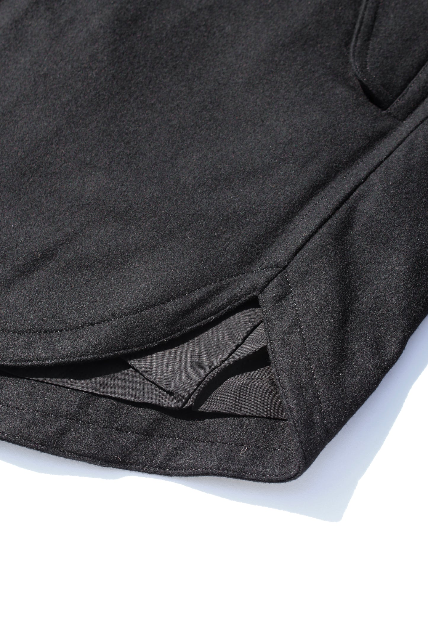 Y's FUR HOOD COAT BLACK