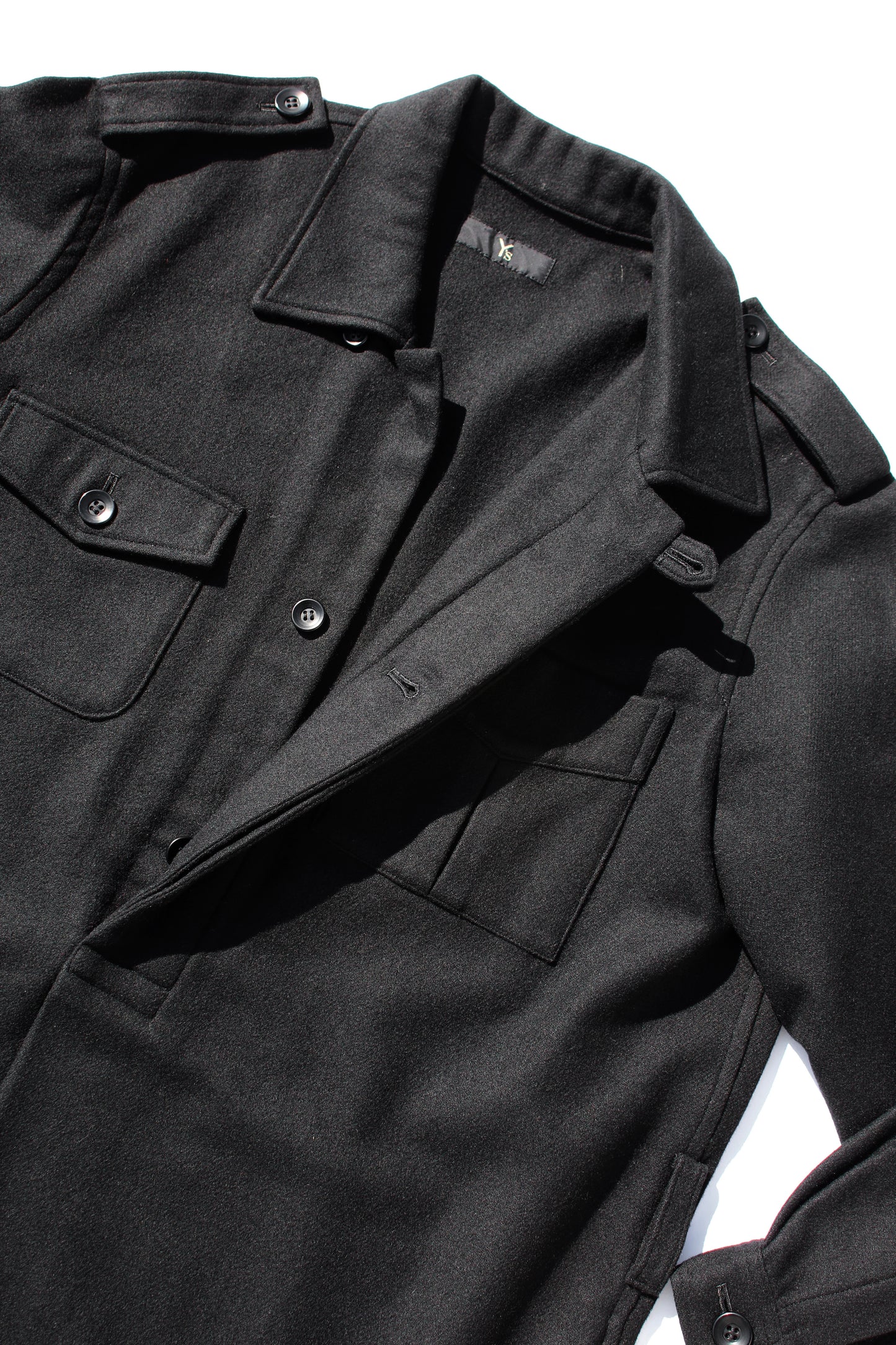 Y's BELT PULLOVER SHIRT BLACK