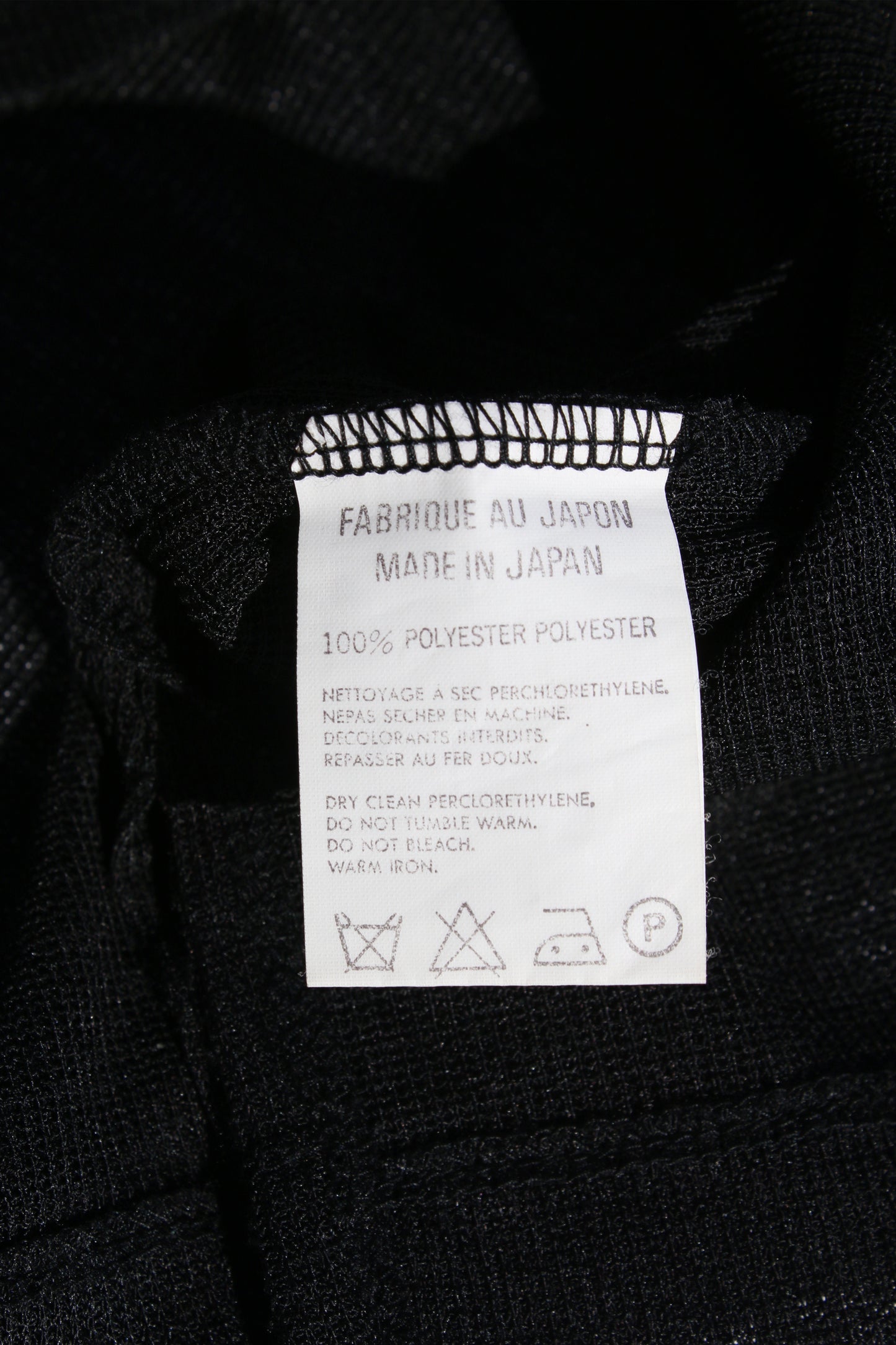 Y's POLYESTER TEE BLACK