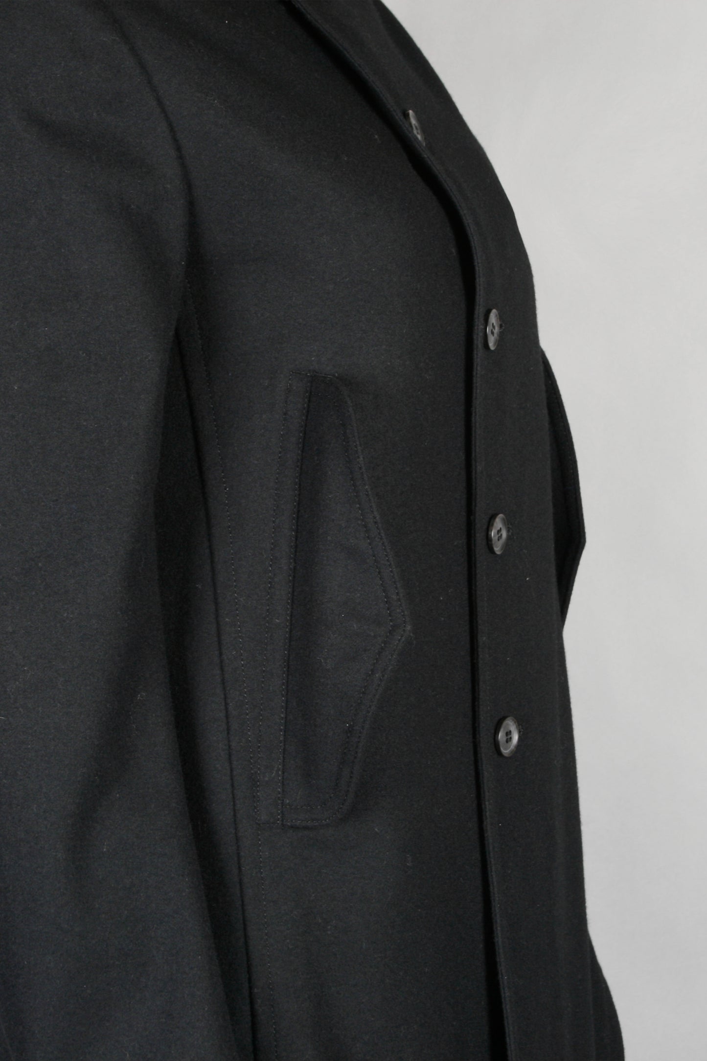 Y's FUR HOOD COAT BLACK