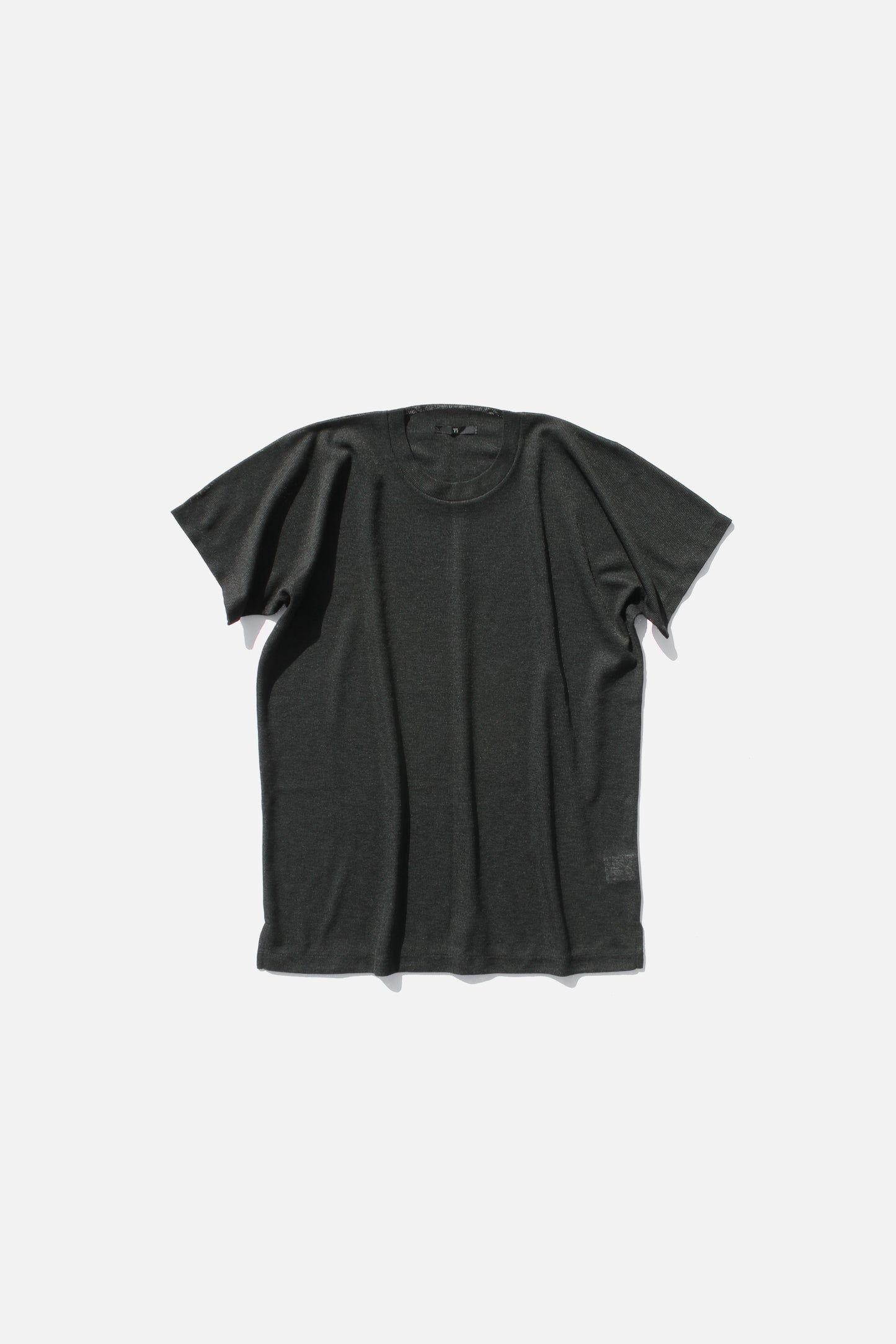 Y's POLYESTER TEE BLACK